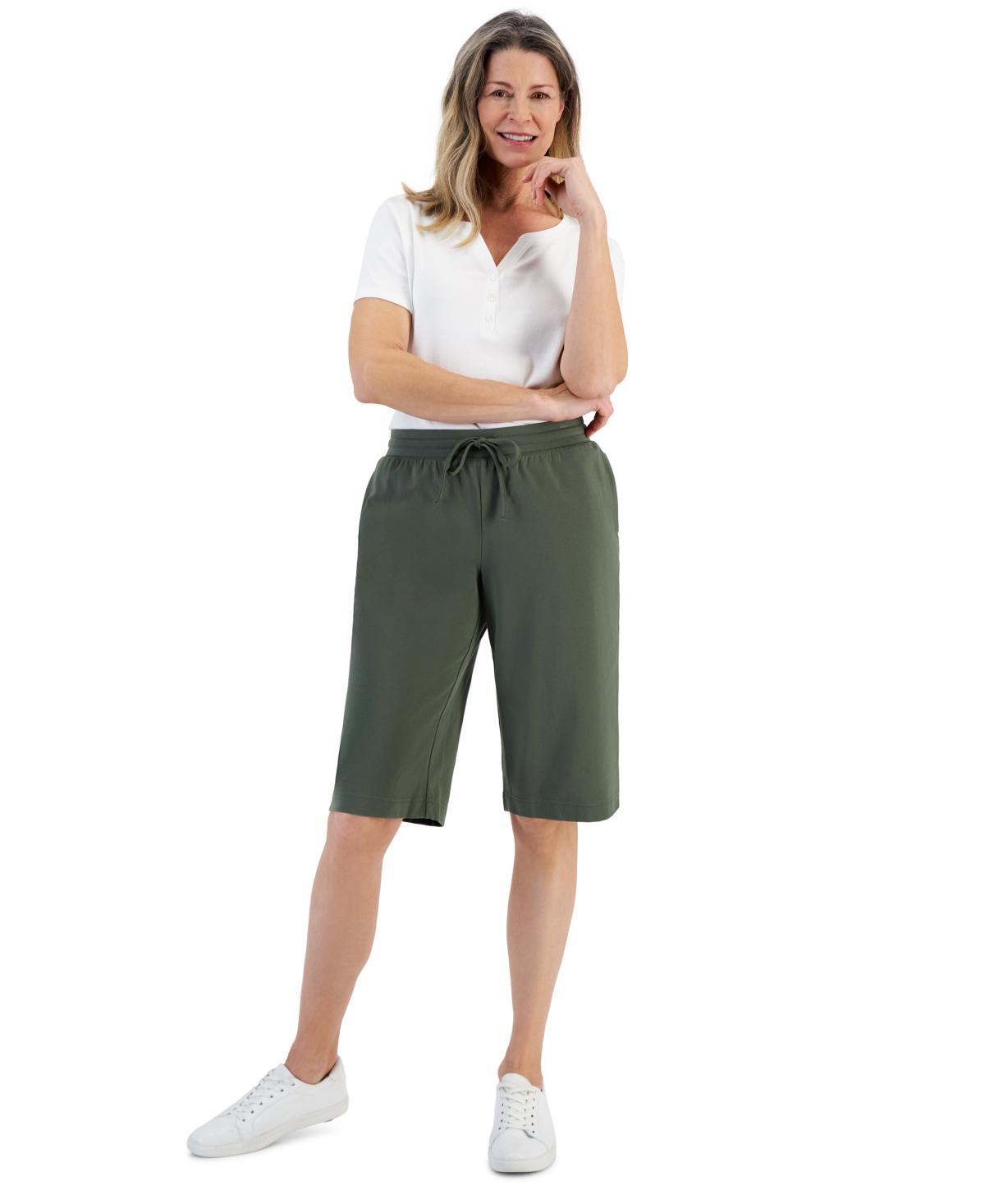 Style & Co Womens Mid Rise Sweatpant Bermuda Shorts, Created for Macys Product Image