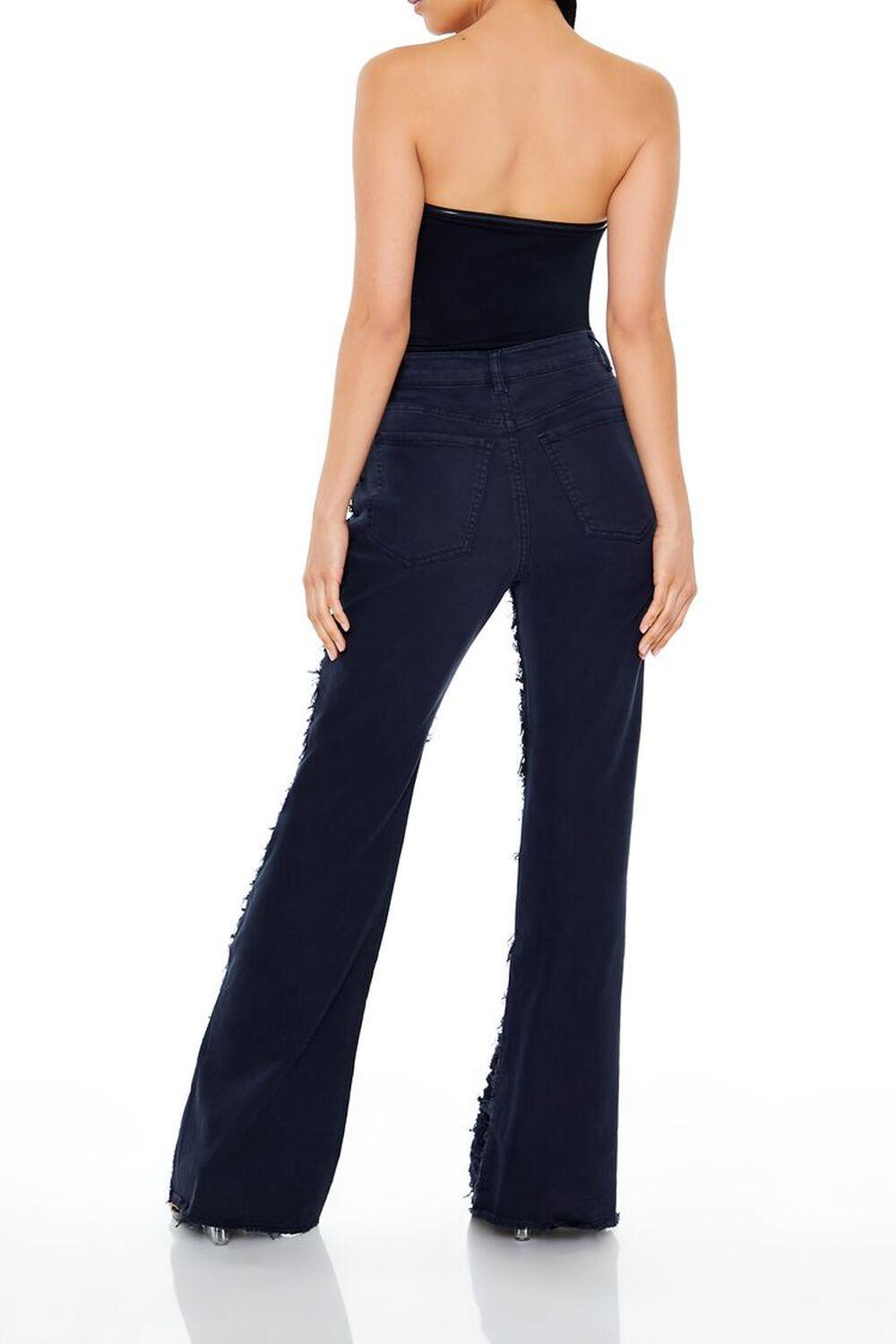 Frayed High-Rise Flare Jeans | Forever 21 Product Image