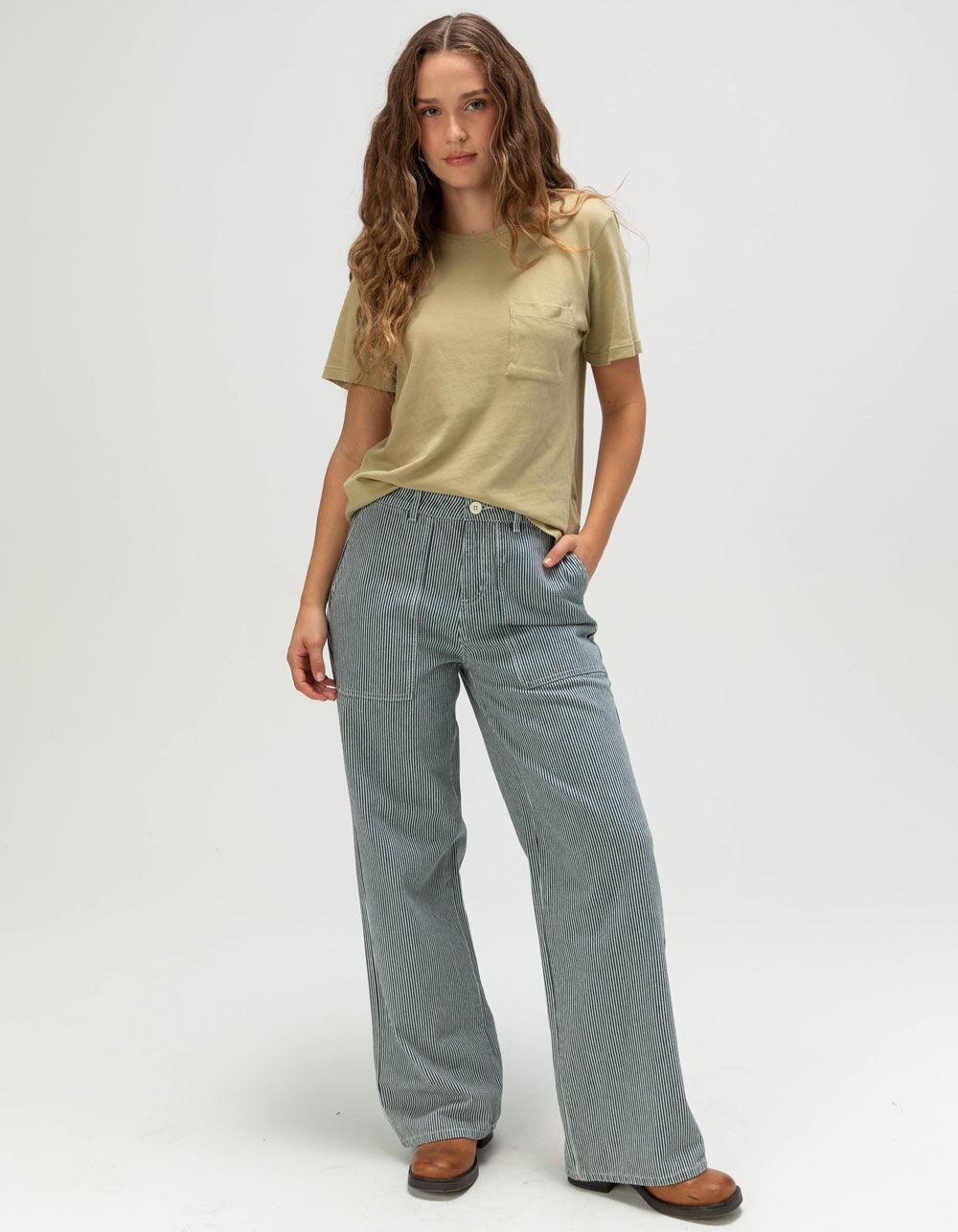 BRIXTON Carefree Womens Pocket Tee - SAGE Product Image