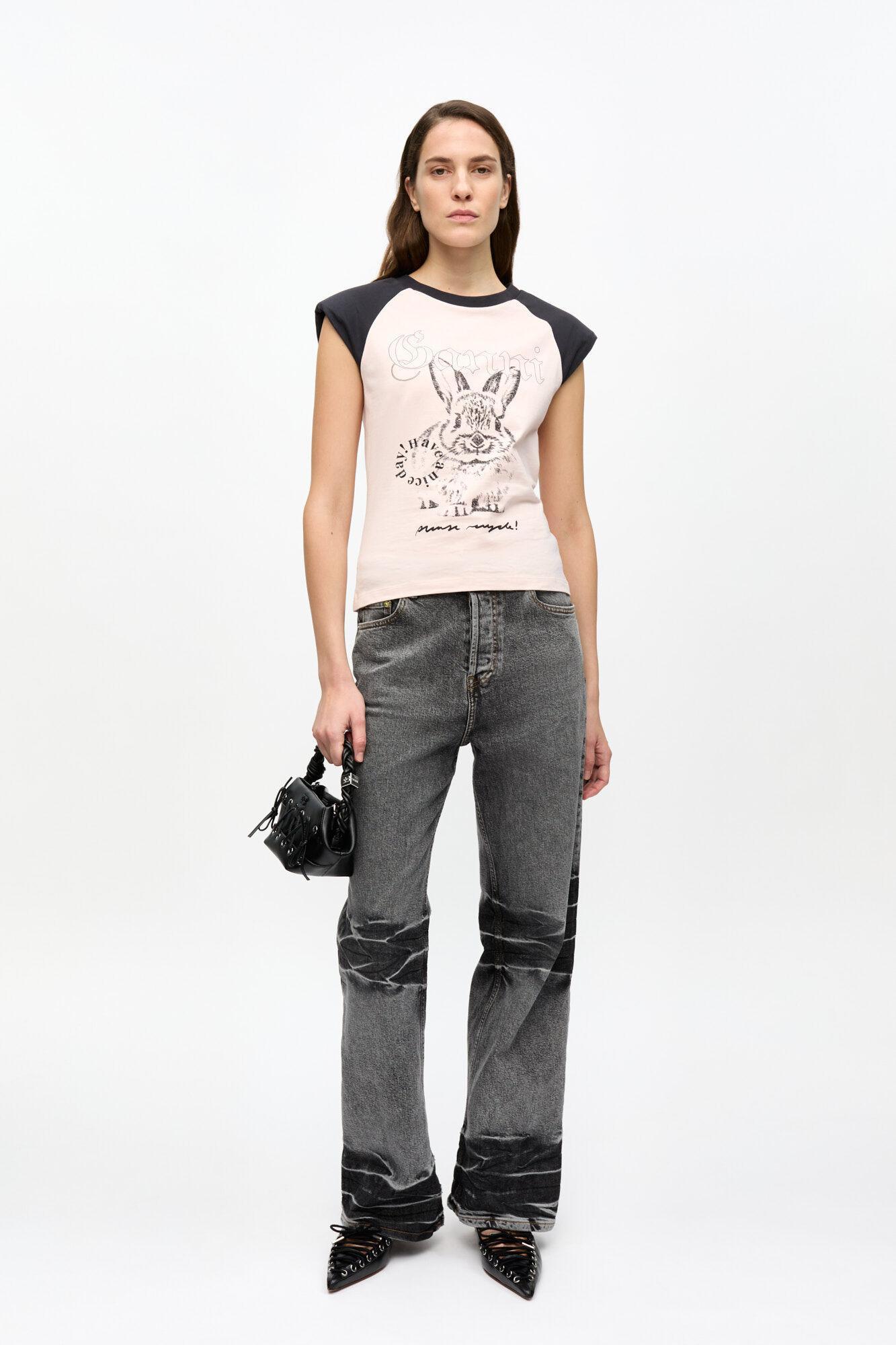 Grey Washed Izey Jeans Product Image