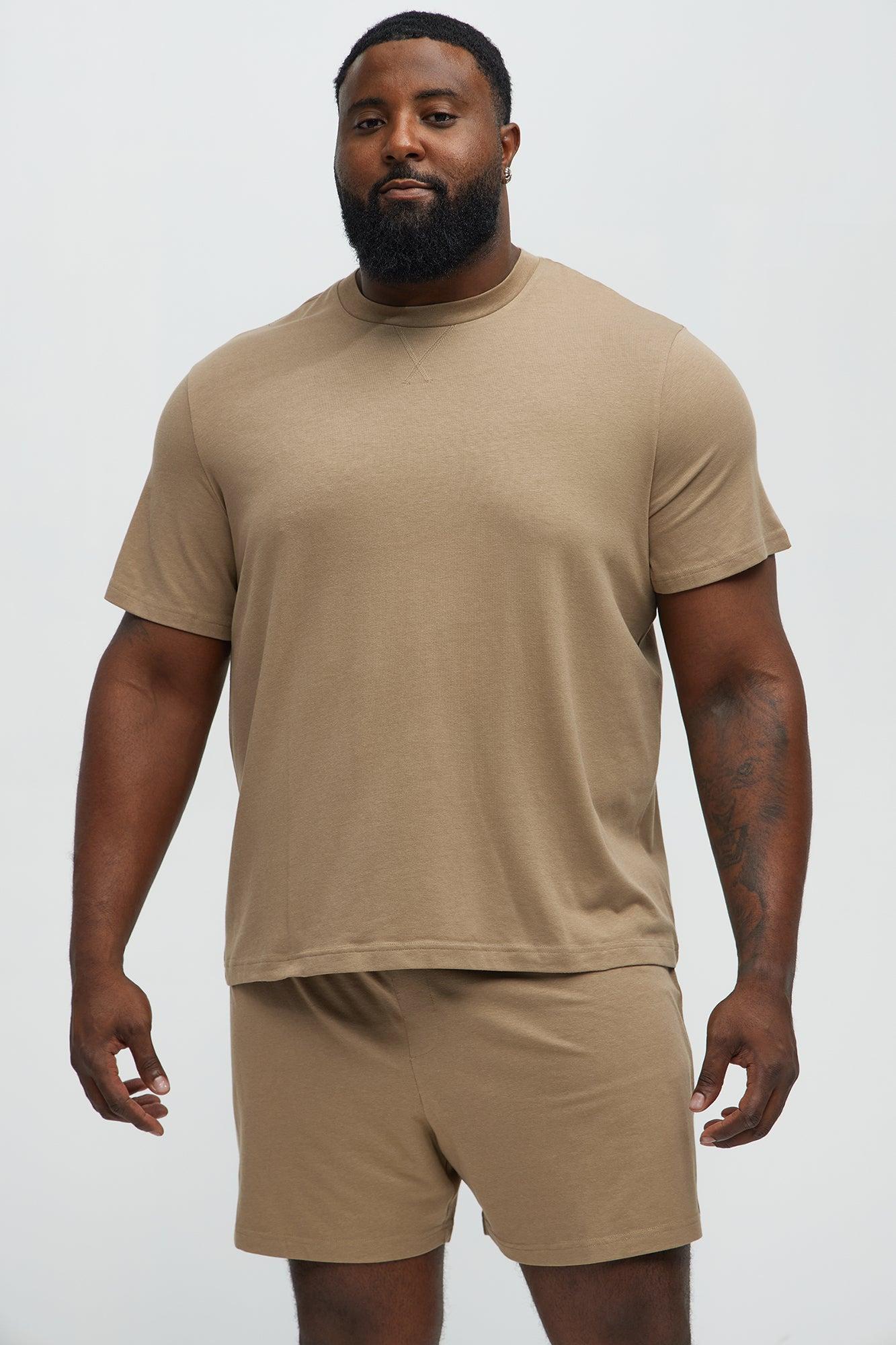 Essential Modal Lounge Short Sleeve Tee - Taupe Product Image