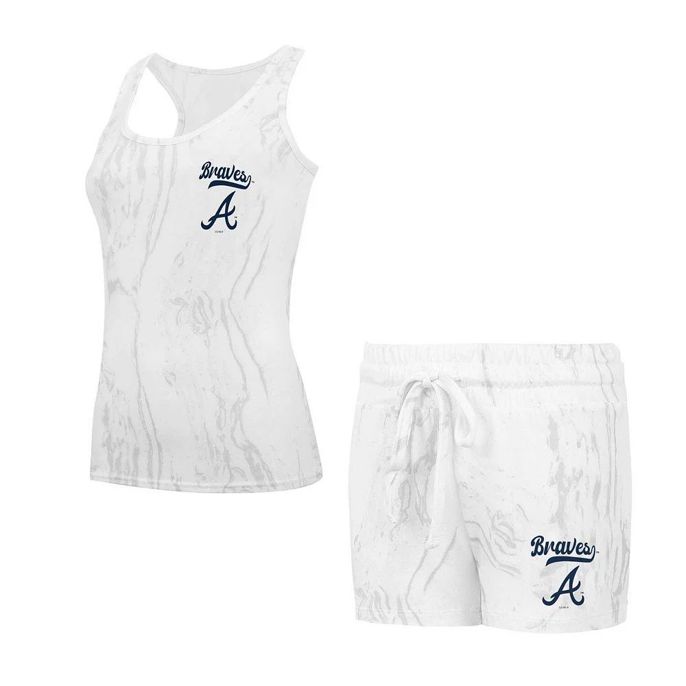 Women's Concepts Sport Atlanta Braves Quartz Tank Top & Shorts Set, Size: Medium, Beige Product Image