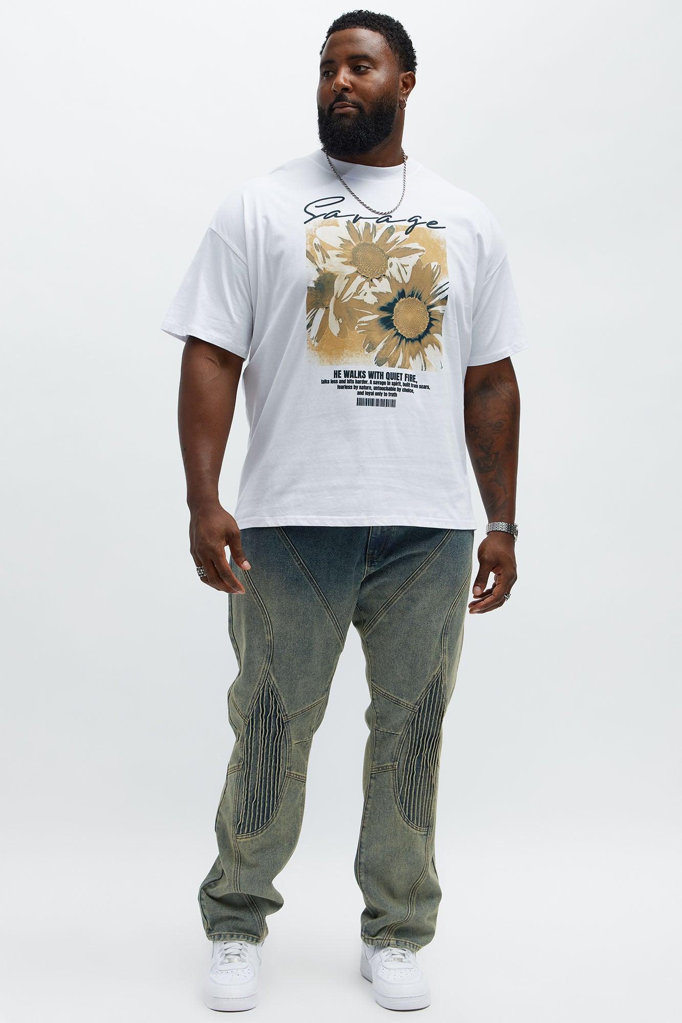 He Walks With Us Oversized Short Sleeve Tee - White Product Image