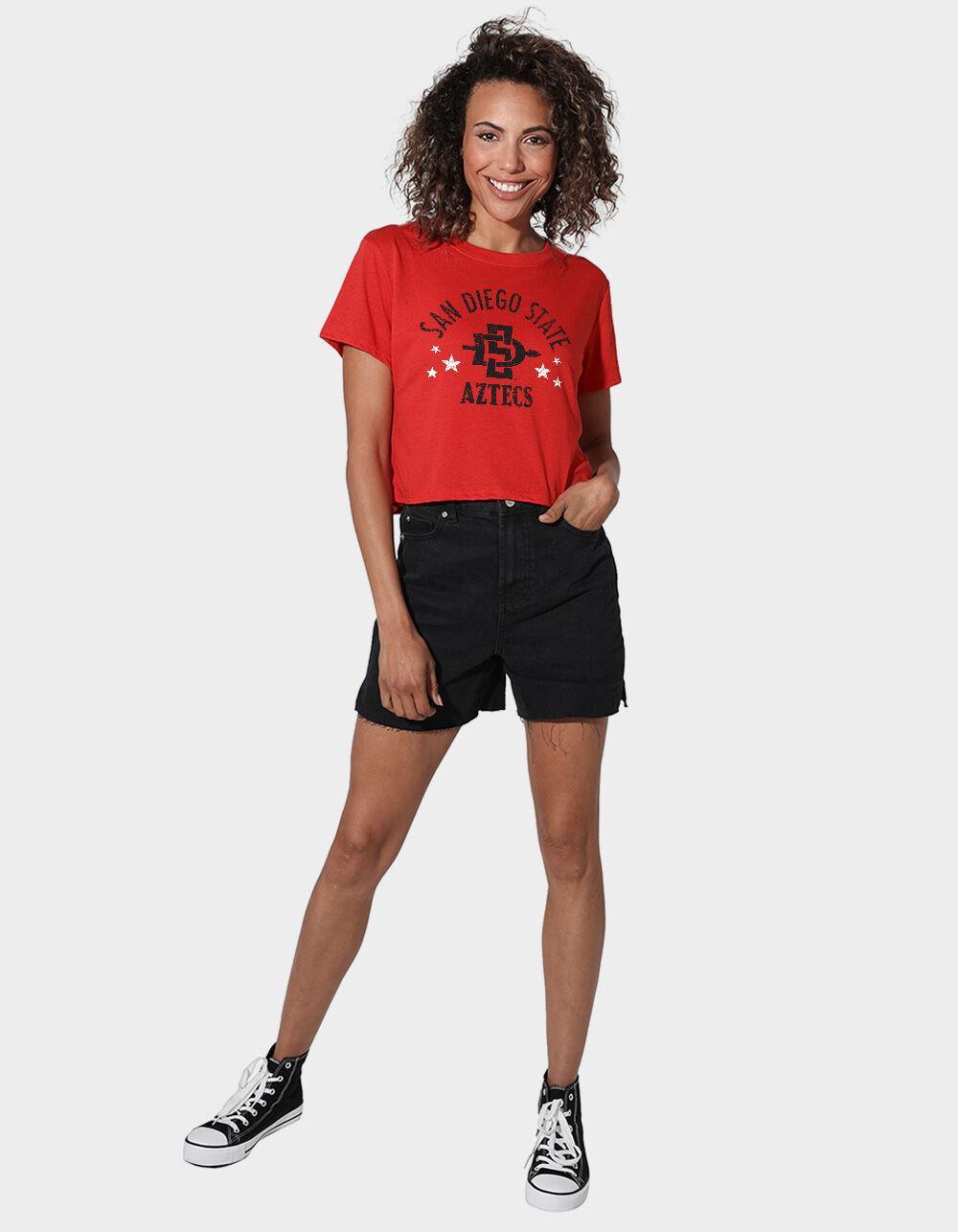 SAN DIEGO STATE UNIVERSITY Aztecs Womens Cropped Tee - RED Product Image
