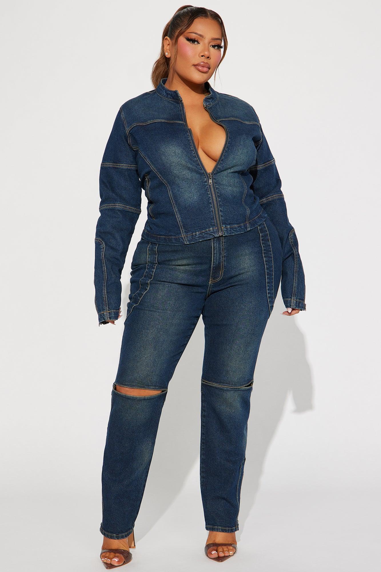 In The Running Slim Straight Leg Jeans - Dark Wash Product Image