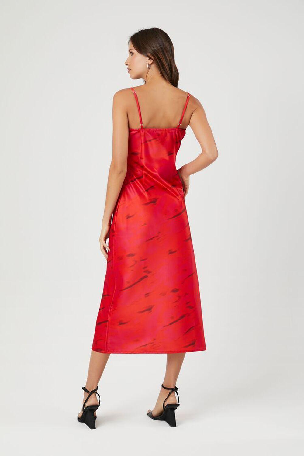 Satin Abstract Print Midi Dress | Forever 21 Product Image