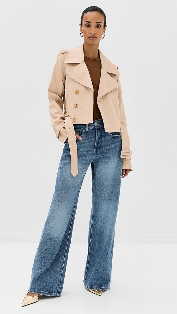 Good American Chino Crop Trench Coat | Shopbop Product Image