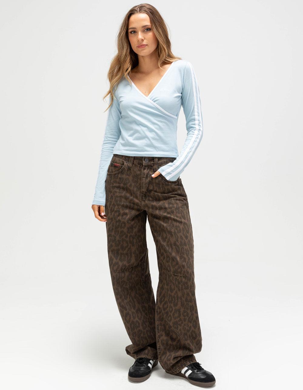IETS FRANS Contrast Womens Wrap Top - LIGHT BLUE Product Image