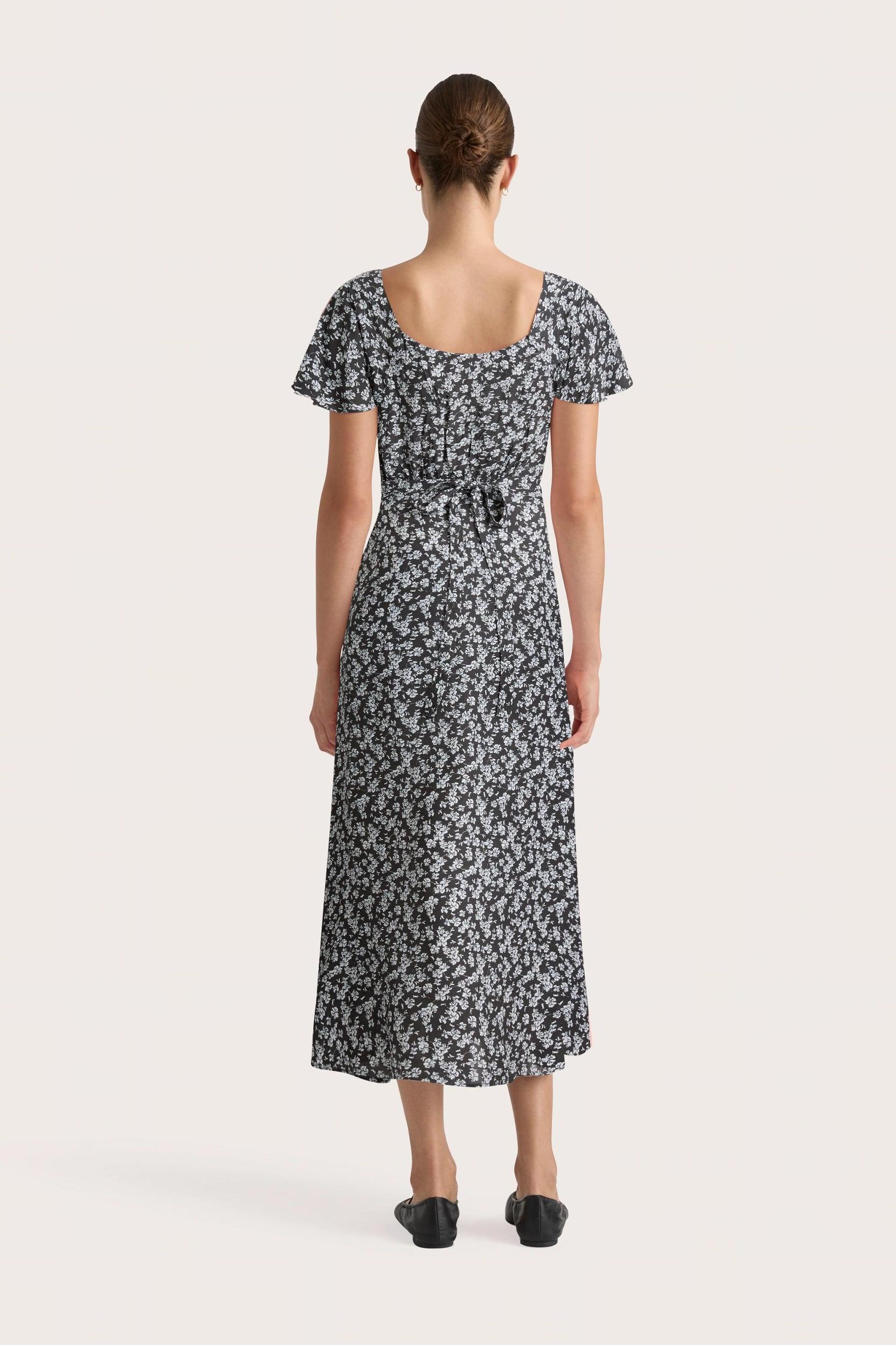 Aurelie Midi Dress Leilani Charred Navy - Final Sale Product Image