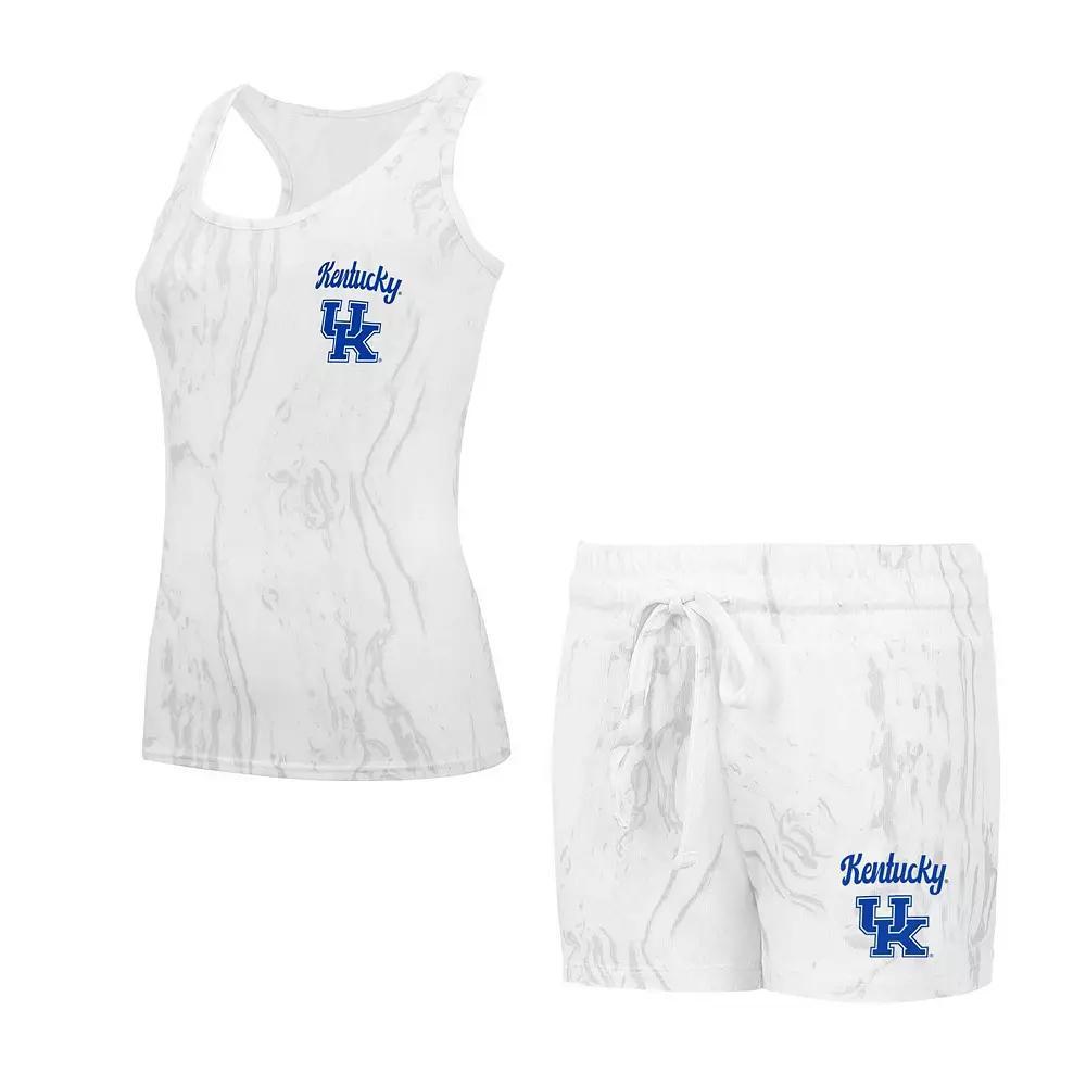Women's Concepts Sport Buffalo Bills Quartz Hacci Knit Tank Top & Shorts Sleep Set, Size: 2XL, Beige Product Image