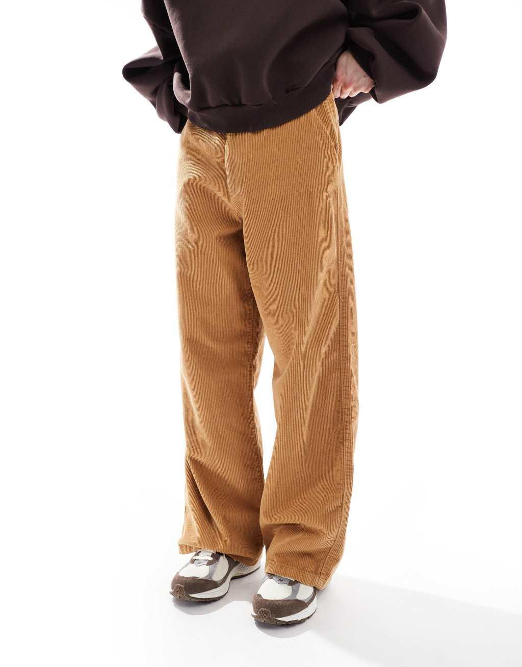 ASOS DESIGN super baggy cord pants in tan  Product Image
