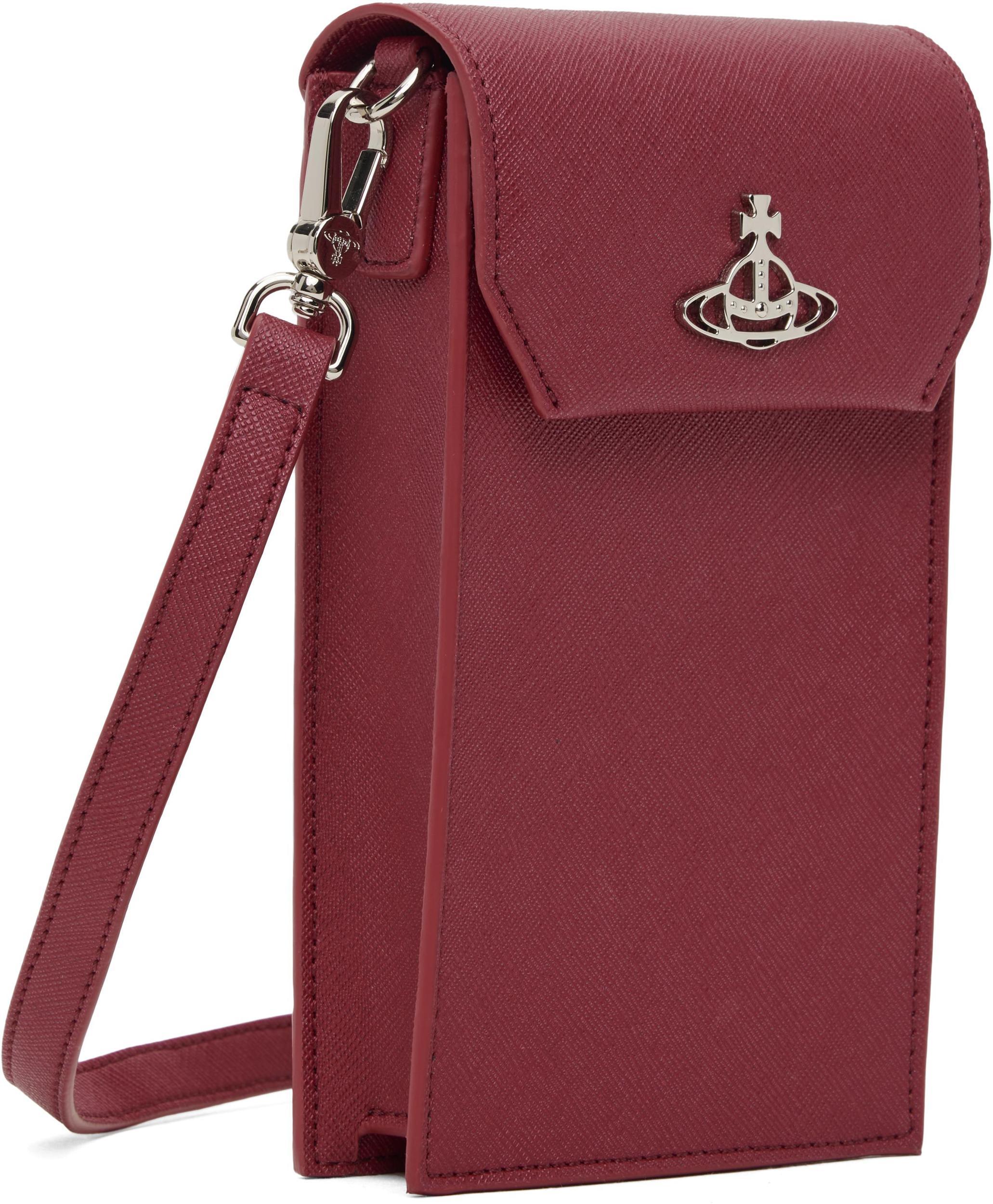 VIVIENNE WESTWOOD Burgundy Phone Pouch In Aw24-h407 Product Image