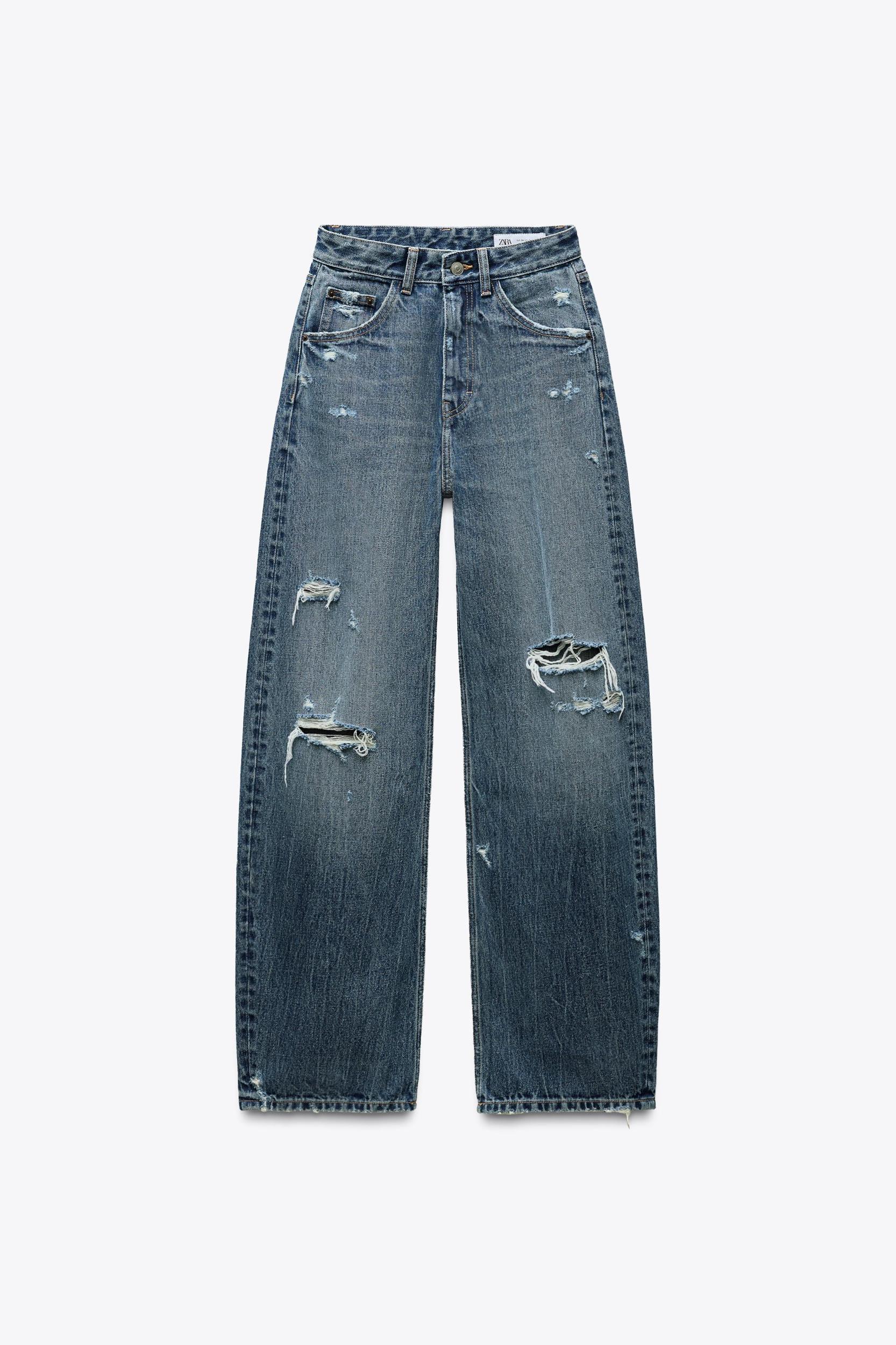 TRF CURVED HIGH-WAISTED JEANS Product Image