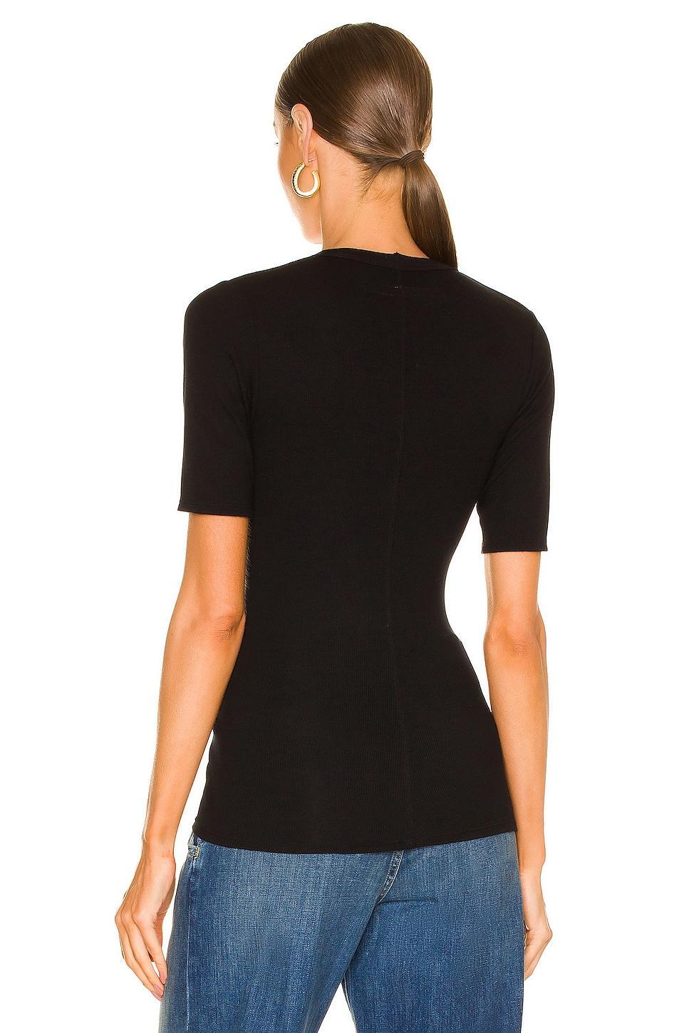 Stretch Silk Knit Half Sleeve Top Enza Costa Product Image