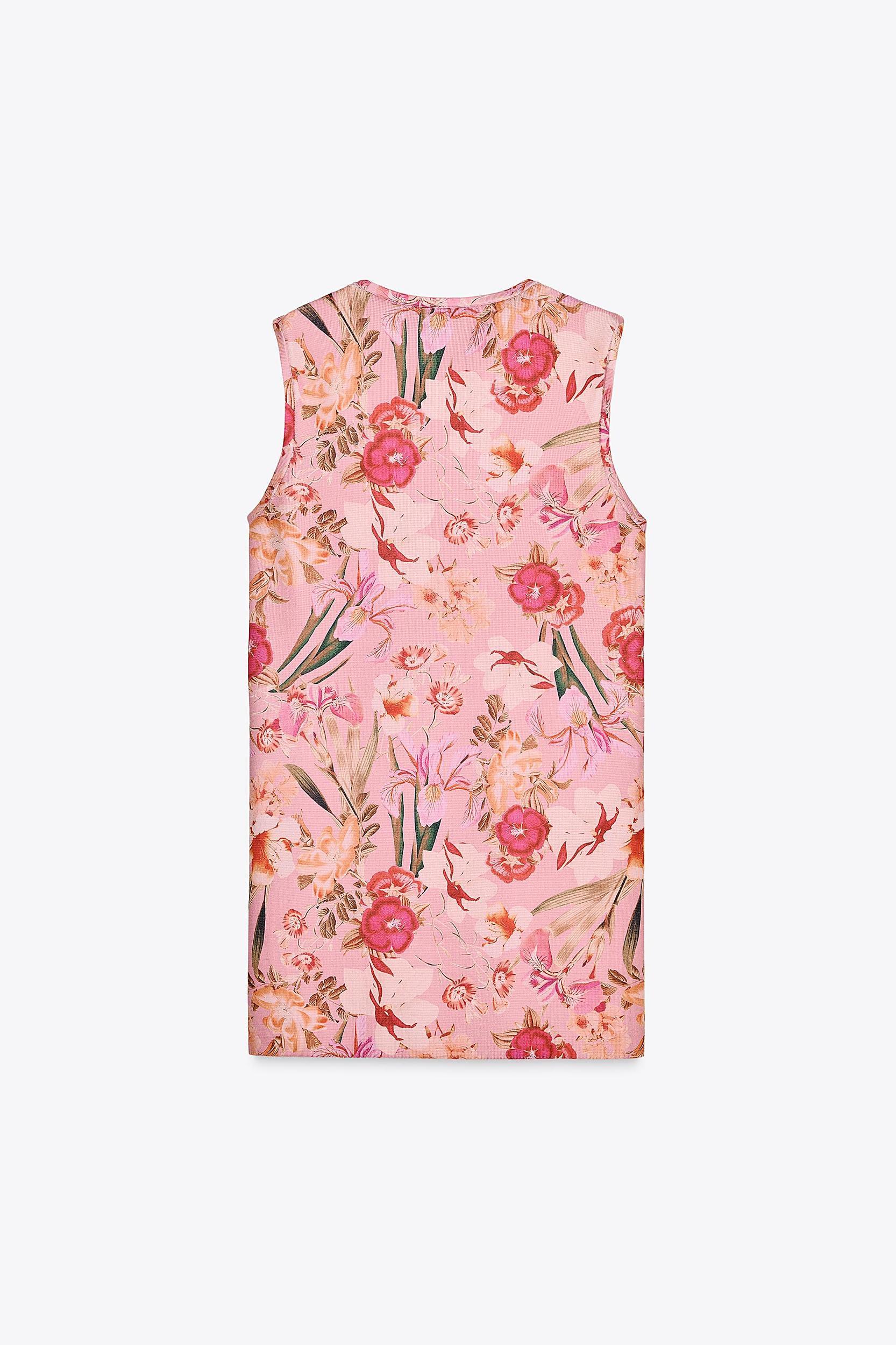 FLORAL PRINT KNIT DRESS Product Image