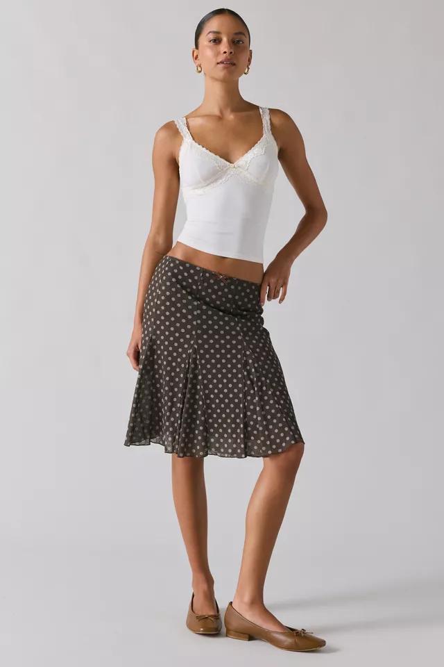Kimchi Blue Joni Polka Dot Knee-Length Skirt Product Image