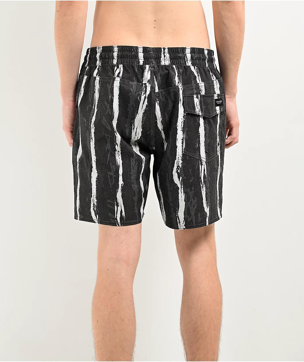 Volcom Hockey Dad Black Board Shorts Product Image