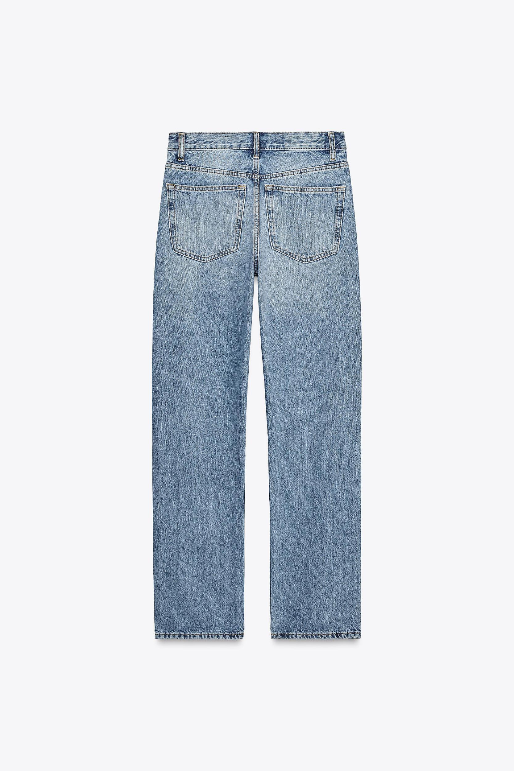 STRAIGHT CUT HIGH WAIST JEANS ZW COLLECTION Product Image
