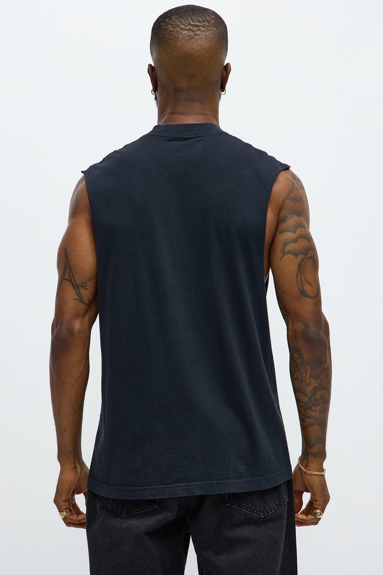 Big Aura Muscle Tee - Black Wash Product Image