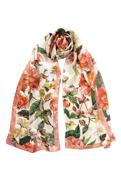 Elizabetta Rosa - Long Satin Silk Scarf for Women in Peach at Nordstrom Product Image