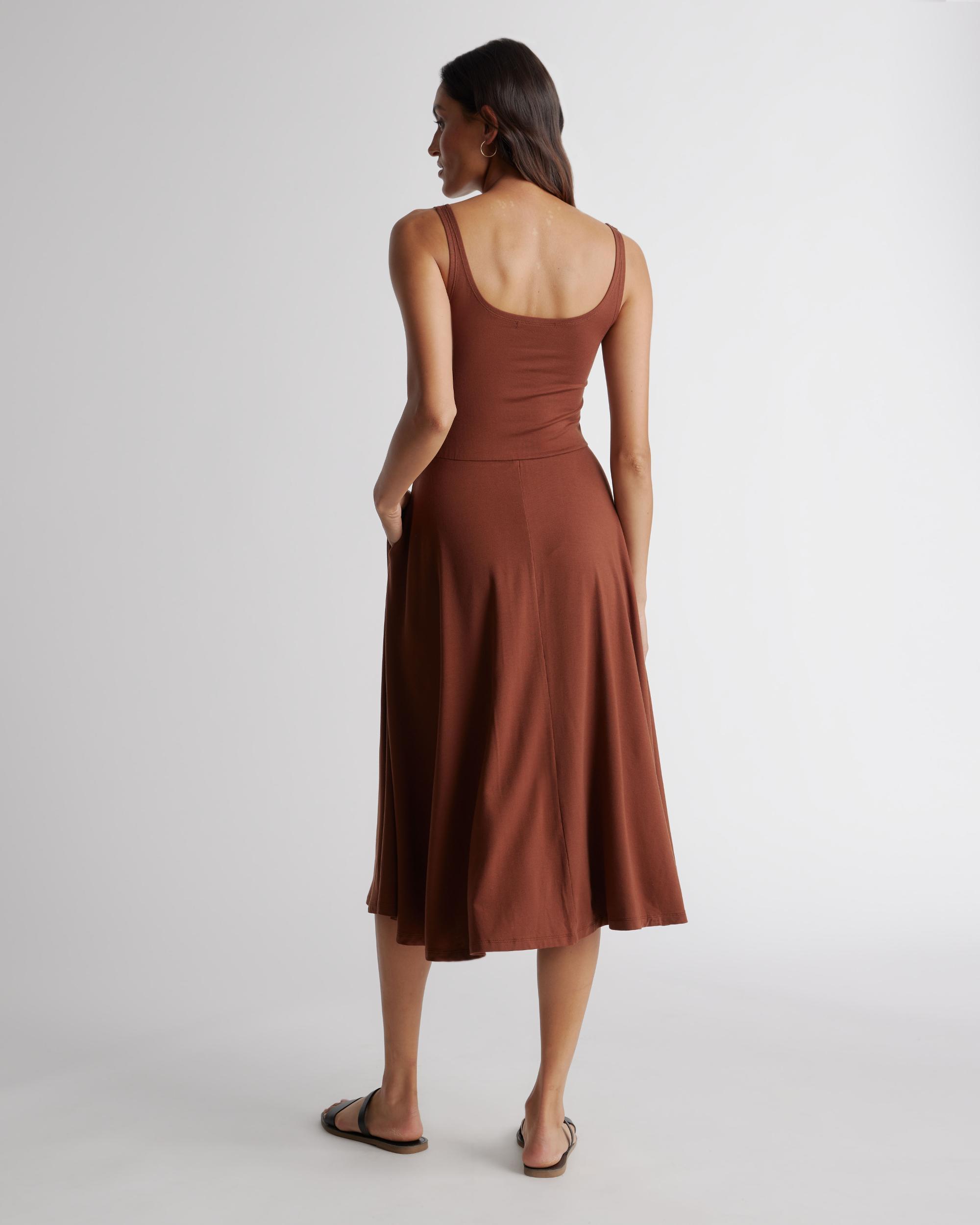Quince | Women's Tencel Jersey Fit & Flare Dress Size XL Product Image