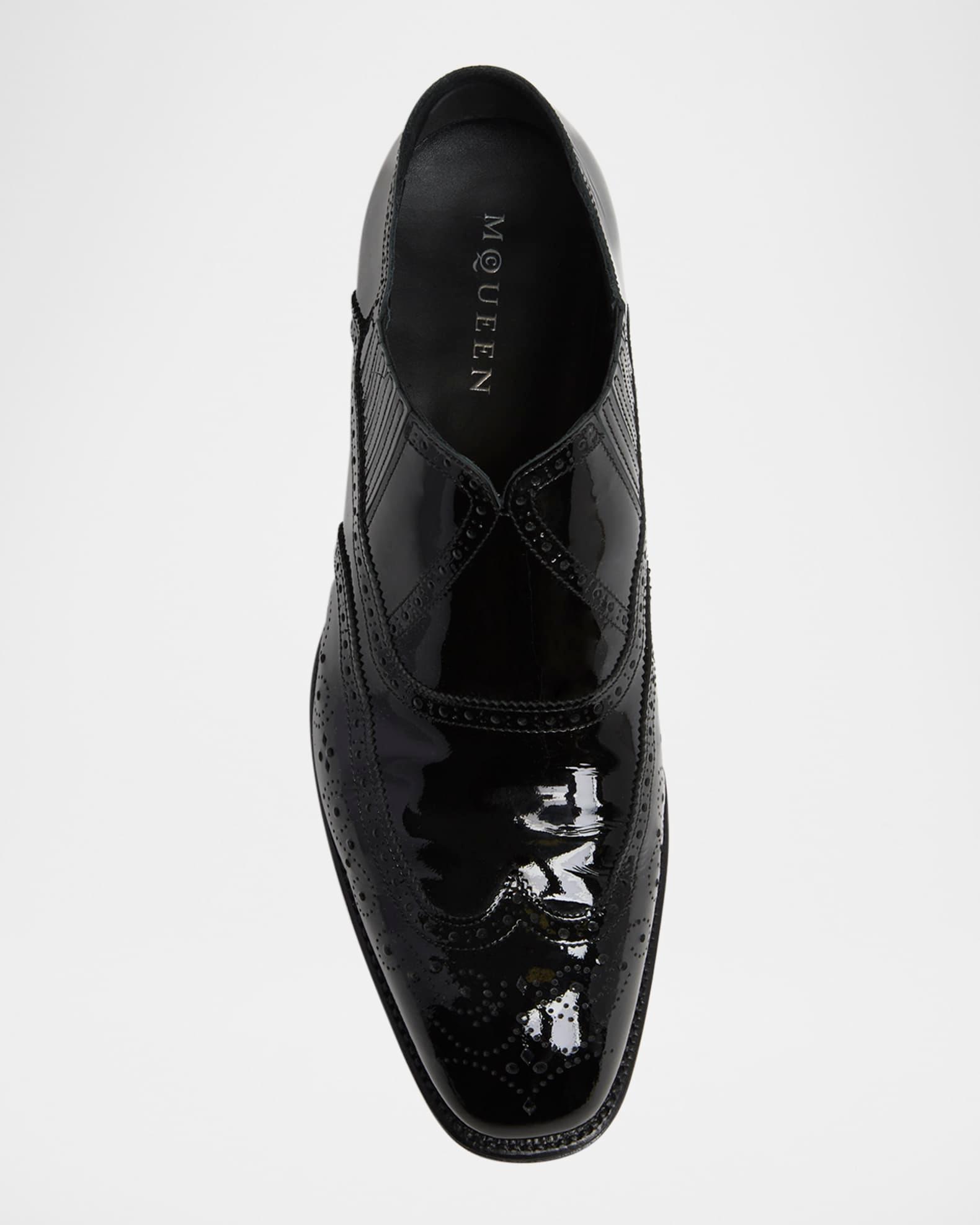 Men's Patent Wingtip Brogue Loafers Product Image