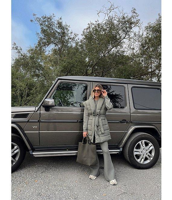 Splendid X Cella Jane Blog Knit Crew Neck Dropped Long Sleeve Front Seam Pullover Sweater Product Image