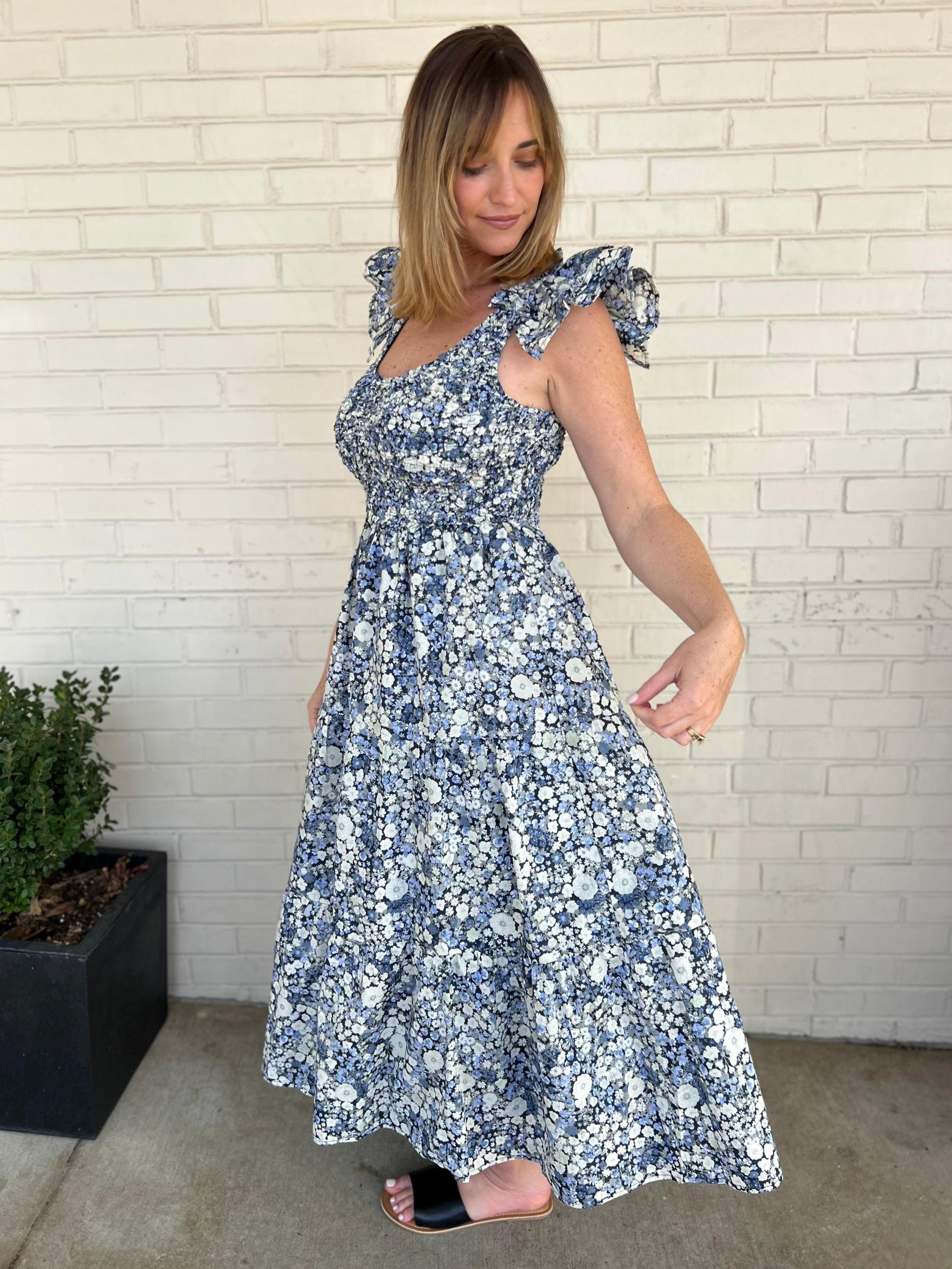 Emmy Flutter Sleeve Midi Dress Product Image