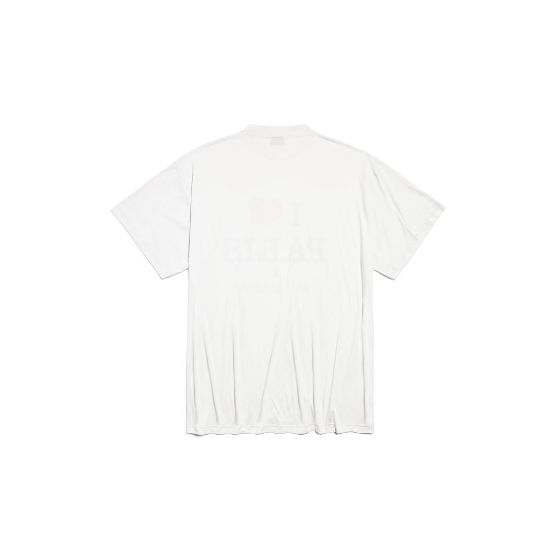 I Love Paris & Balenciaga T-shirt Oversized  in White Product Image