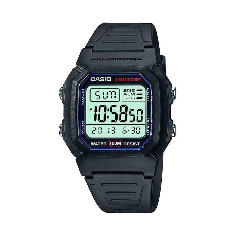 Casio Mens Classic Digital Chronograph Watch - W800H-1AV, Black Product Image