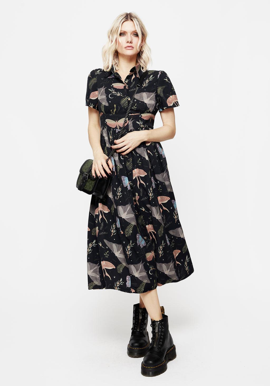 Nightmoth Midi Shirt Dress Product Image