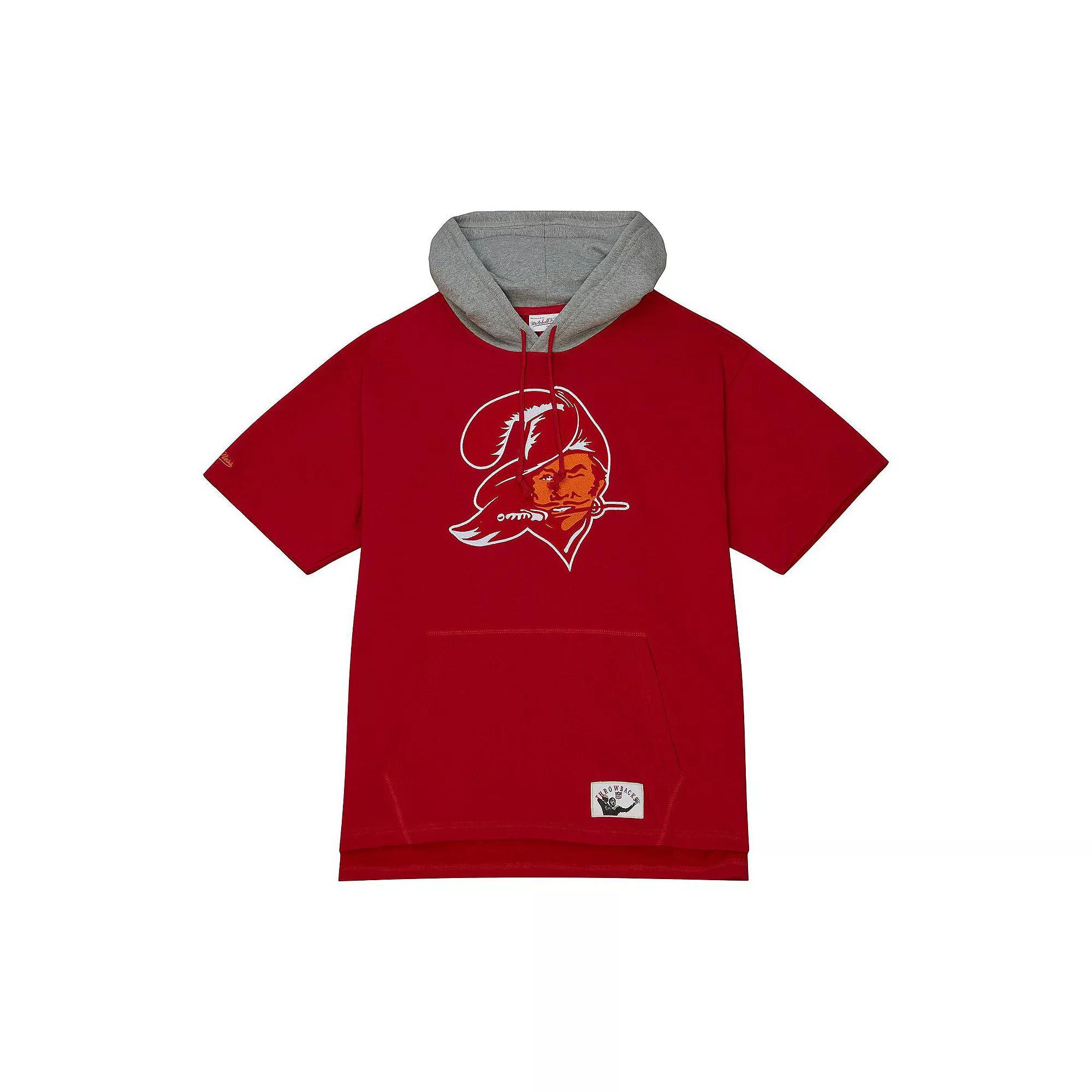 Men's Mitchell & Ness Red Tampa Bay Buccaneers Postgame Short Sleeve Hoodie, Size: Large Product Image