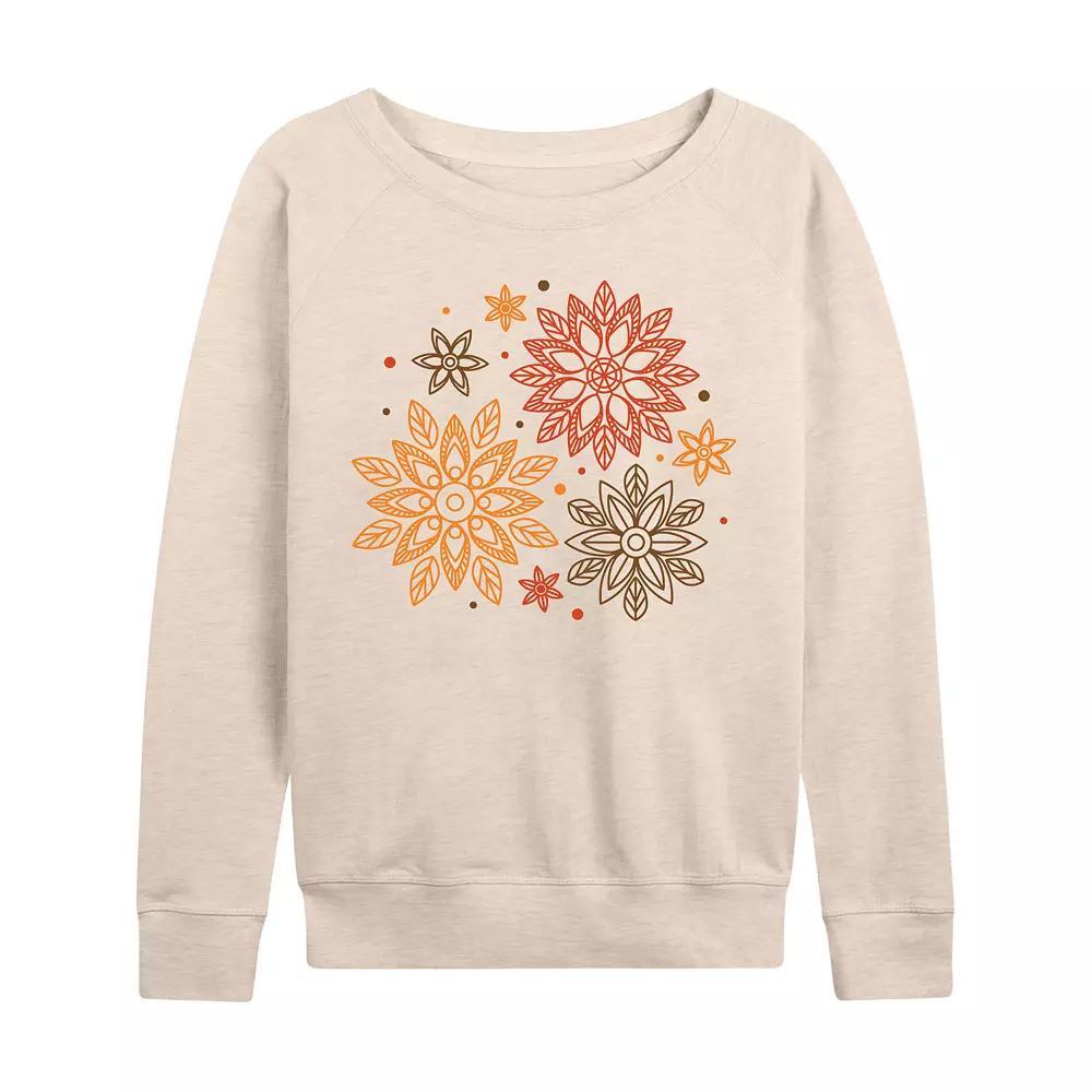 Womens Autumn Radial Design French Terry Long Sleeve Tee, Girls Product Image
