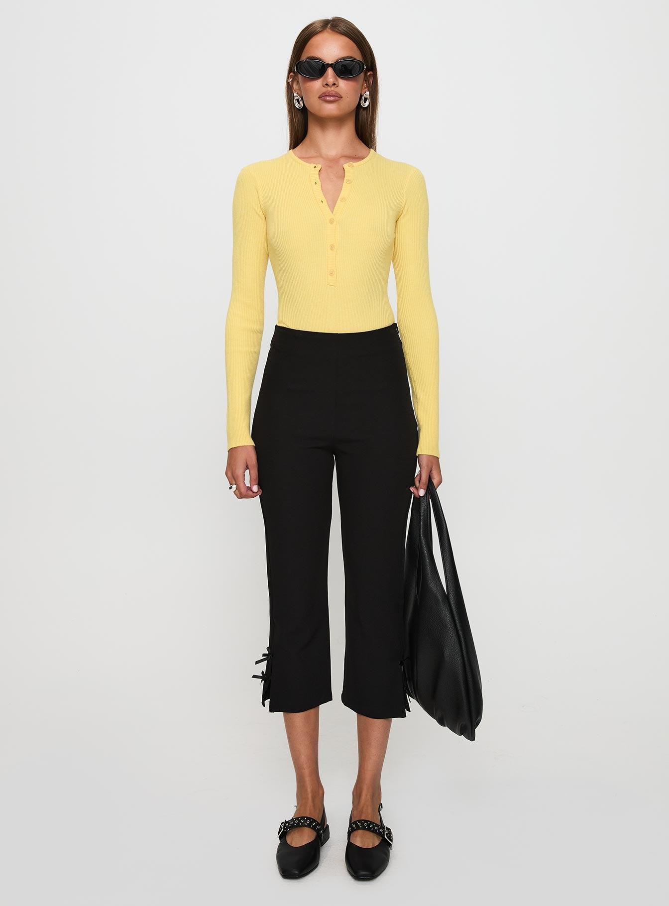 Kerra Long Sleeve Bodysuit Lemon Product Image