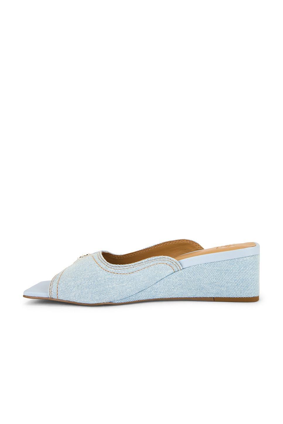 Butterfly Wedge Mule Sandal Denim Ganni Product Image