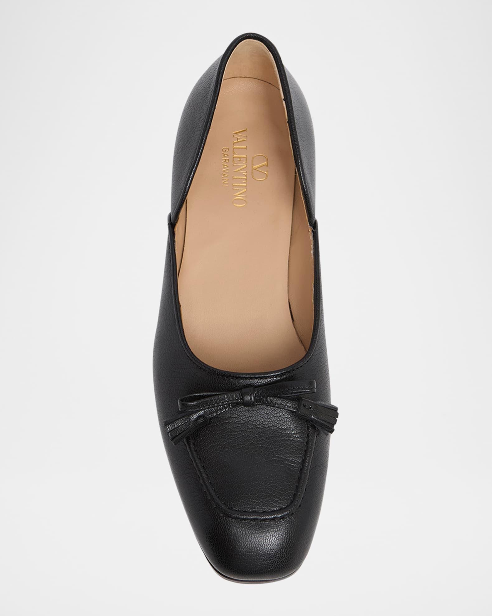 Men's VLogo-Heel Leather Flats Product Image