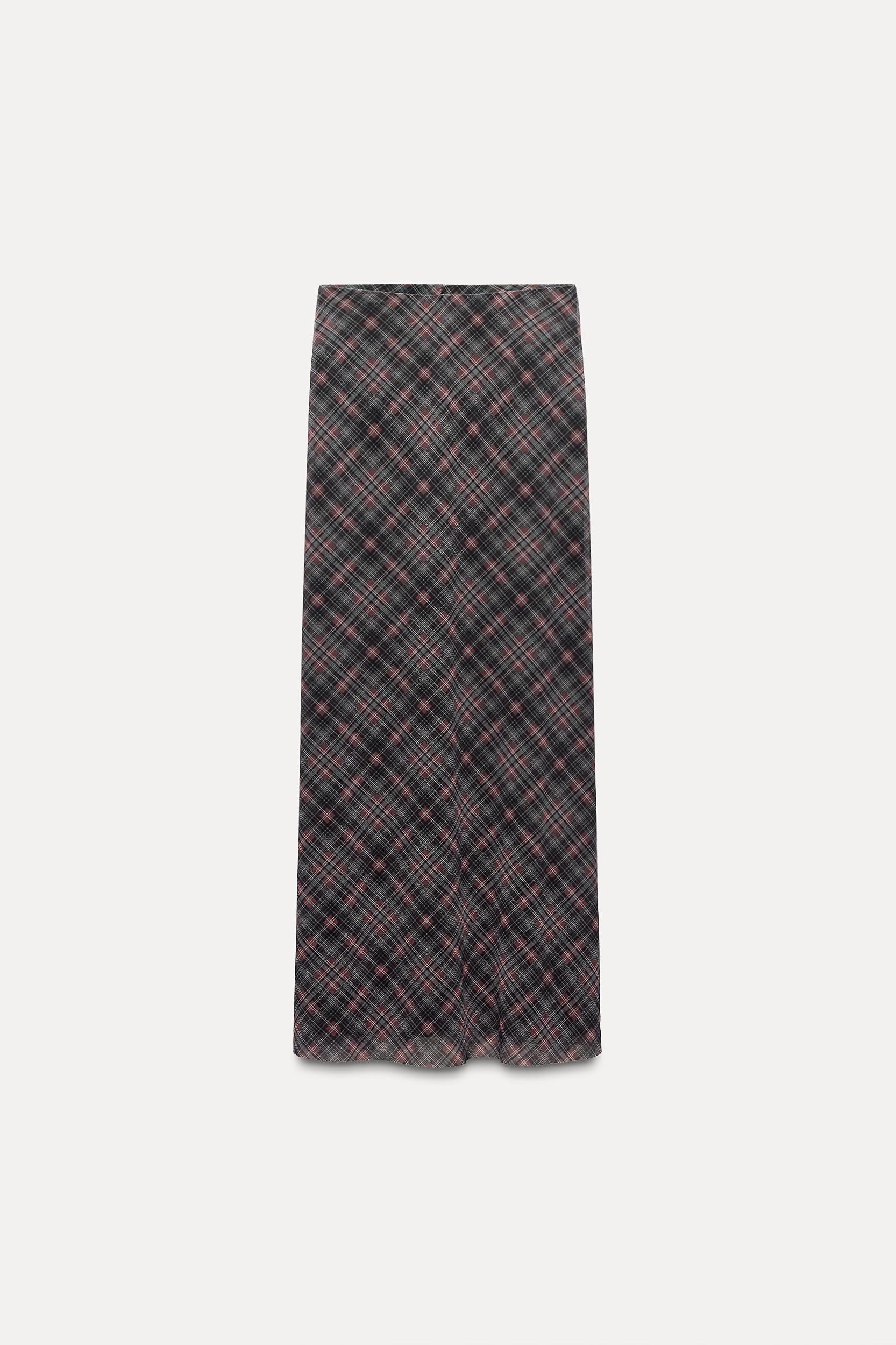 PLAID TULLE SKIRT Product Image