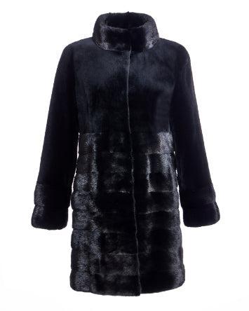 Sheared & Long Hair Mink Coat Product Image
