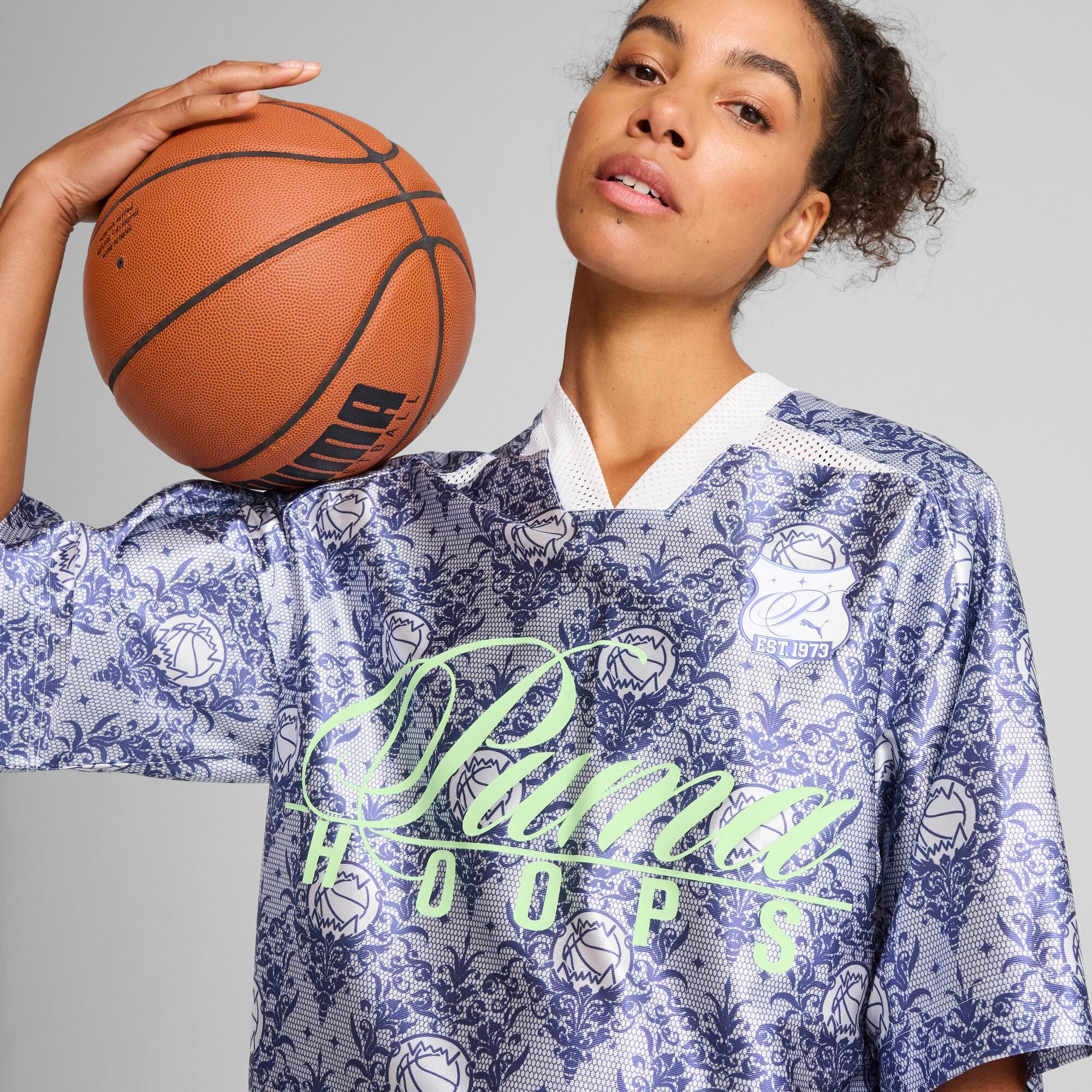 PUMA LACE EM UP Women's Crop Top in White/Aop Product Image