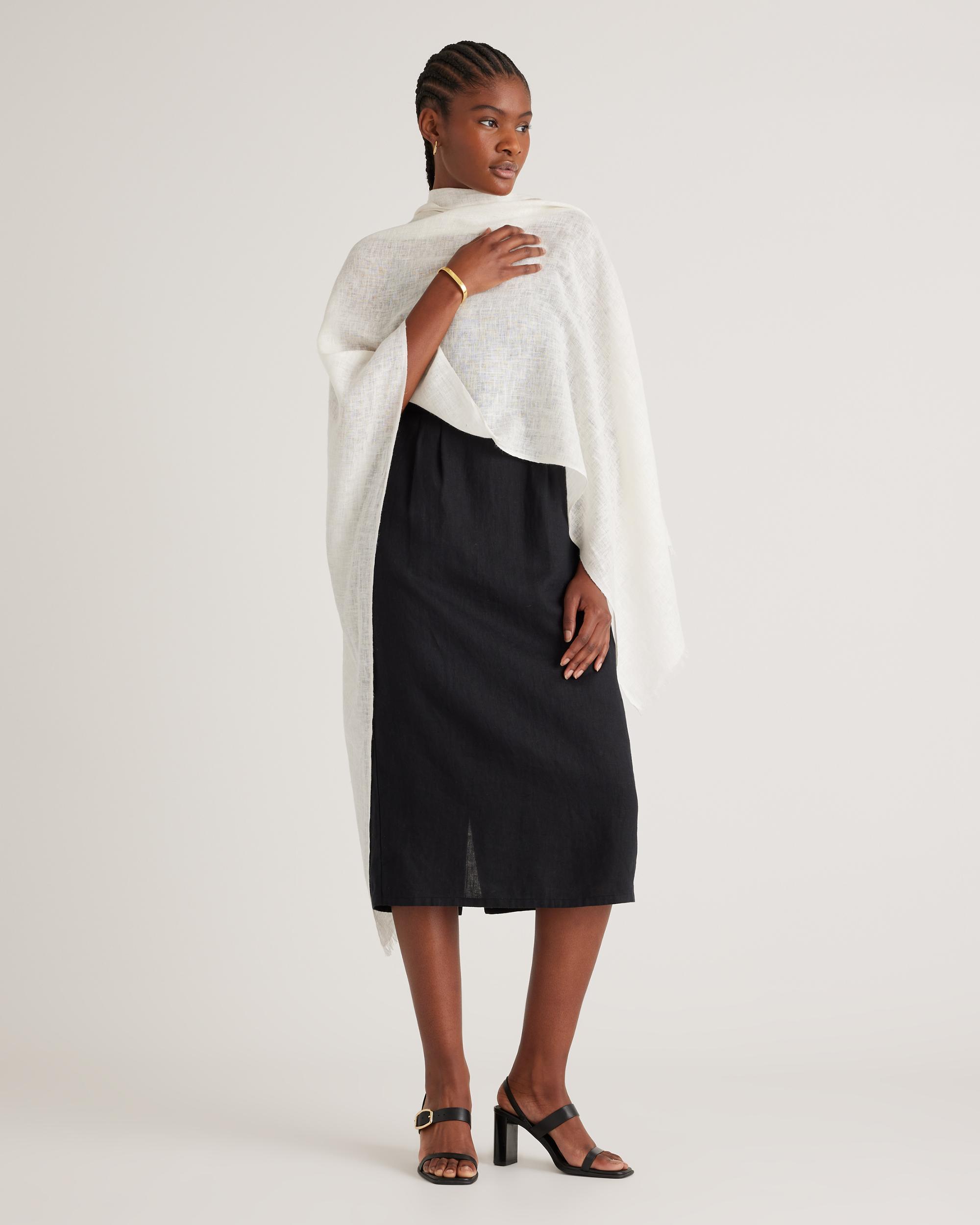 Quince | Women's 100% European Linen Scarf Product Image