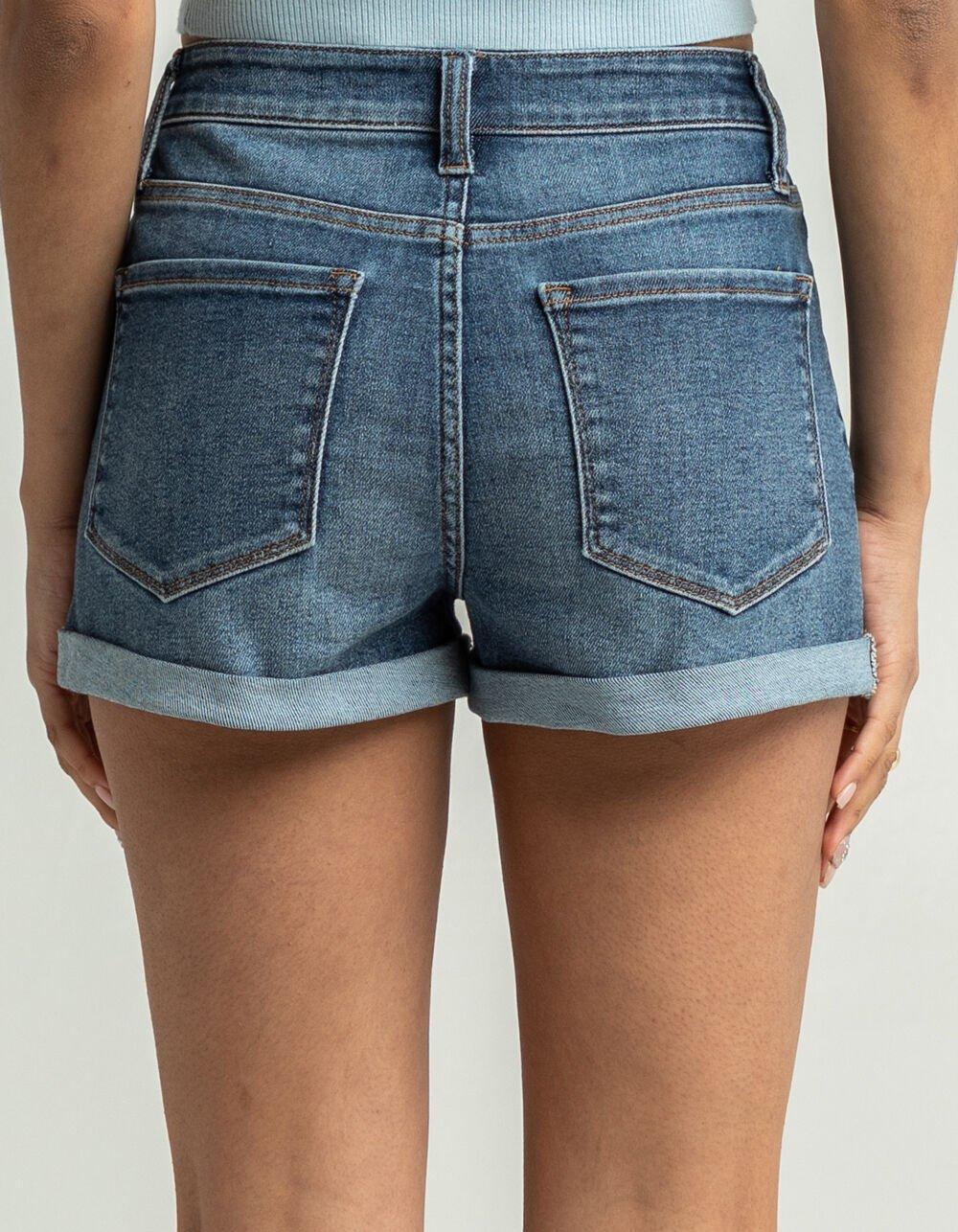 RSQ Womens High Rise Cuffed Denim Shorts Product Image