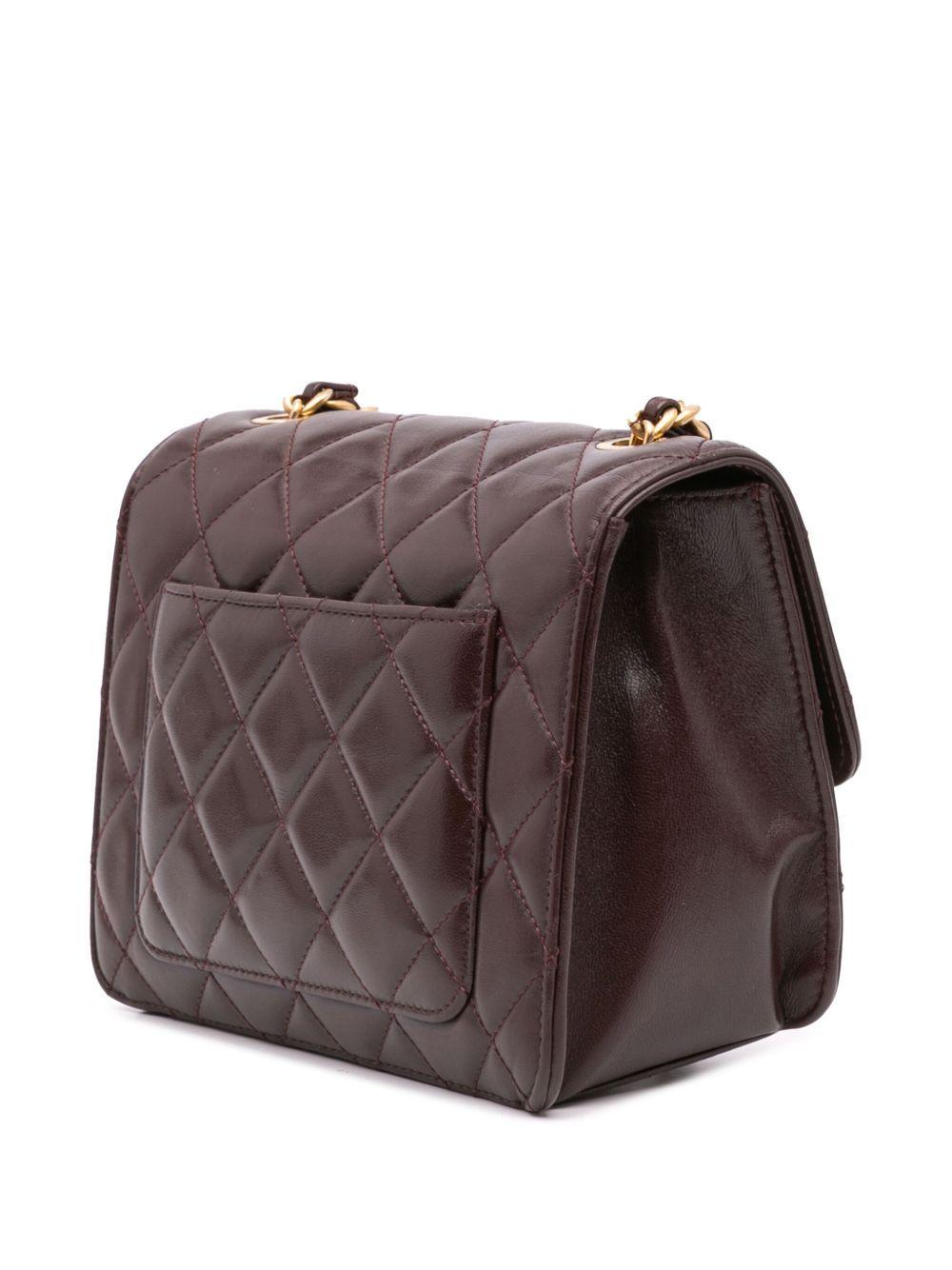 2021-2024 Mini Quilted Shiny Lambskin Single Flap crossbody bag Product Image