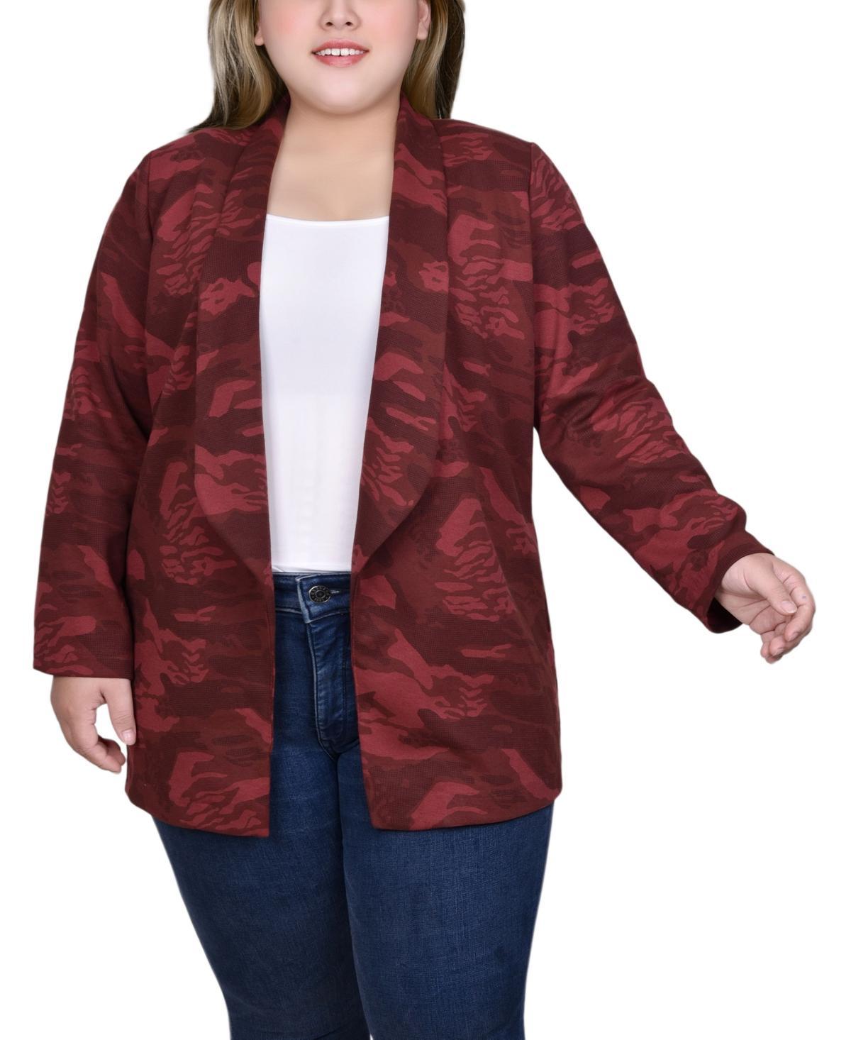 Ny Collection Plus Size 3/4 Sleeve Ponte Blazer Product Image