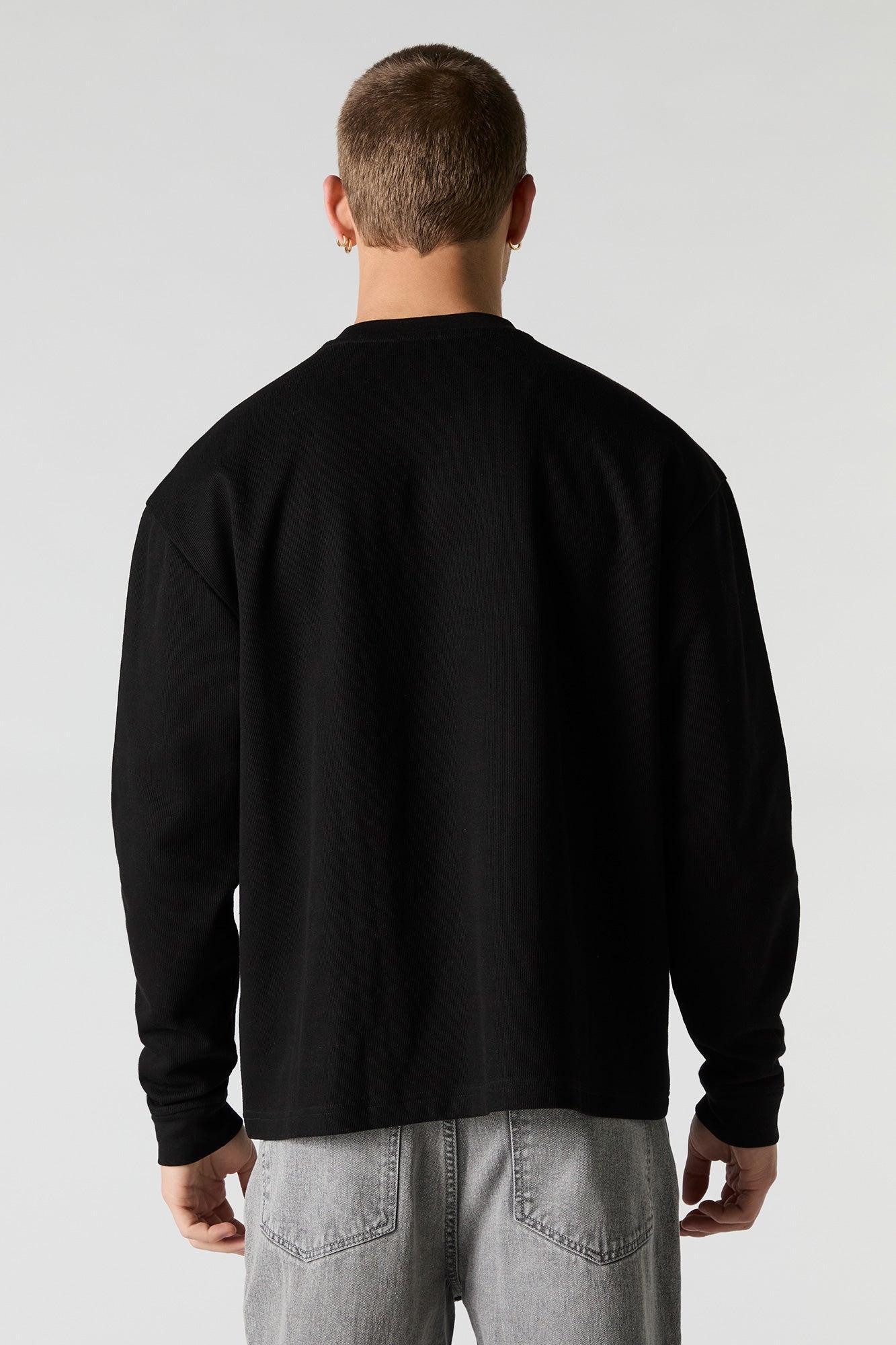 Ribbed Crewneck Sweatshirt Male Product Image