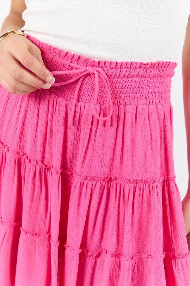 Through The Garden Pink Longer Length Solid Mini Skort FINAL SALE Product Image