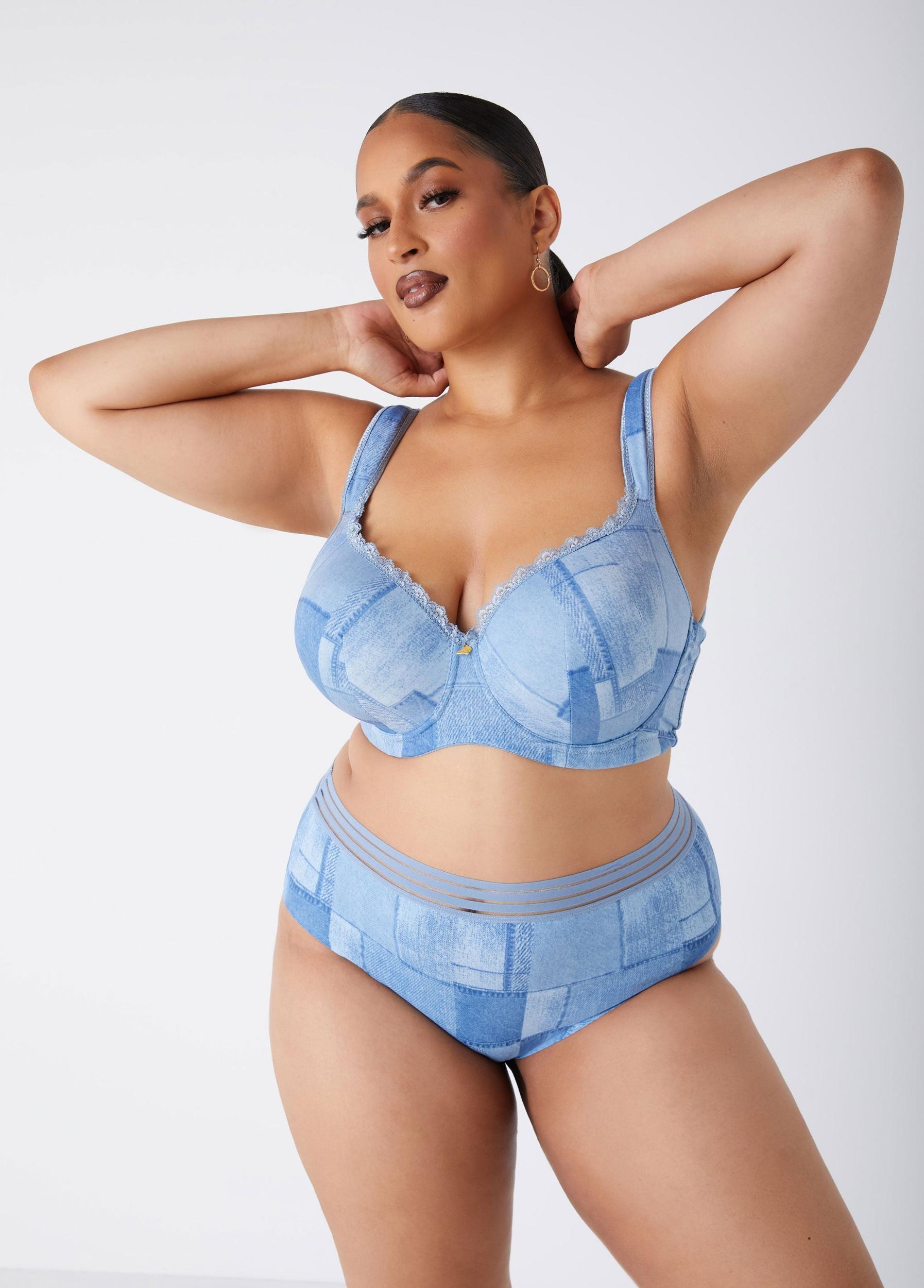 Denim Full Coverage Butterfly Bra Product Image