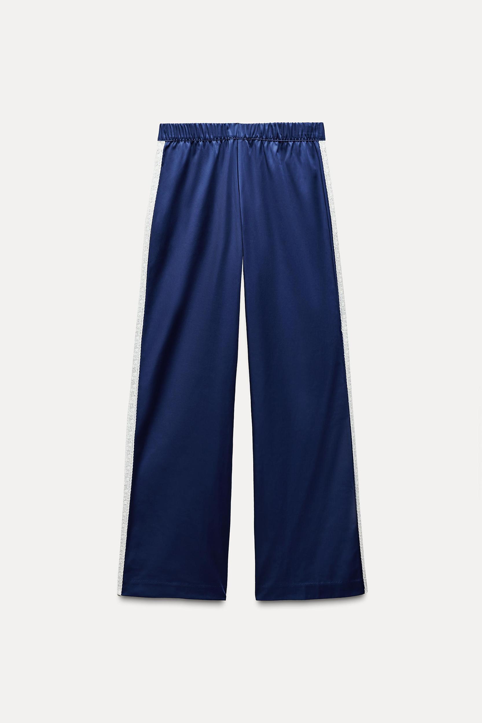 SIDE STRIPE SATIN EFFECT PANTS Product Image