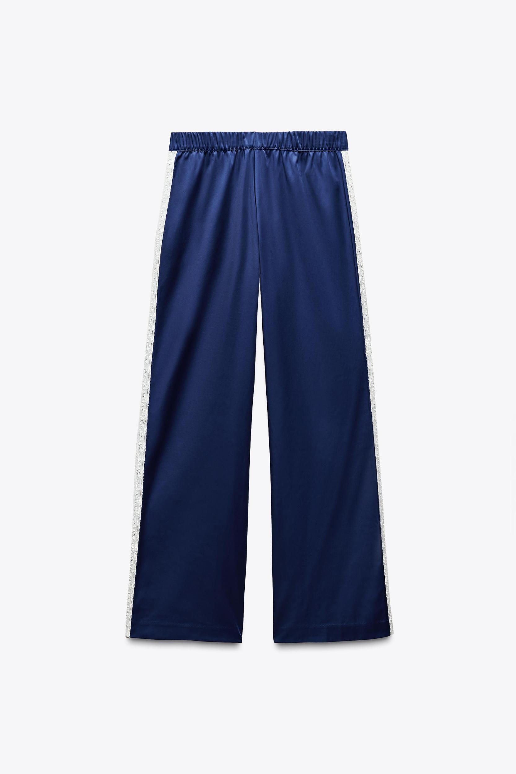 SIDE STRIPE SATIN EFFECT PANTS Product Image