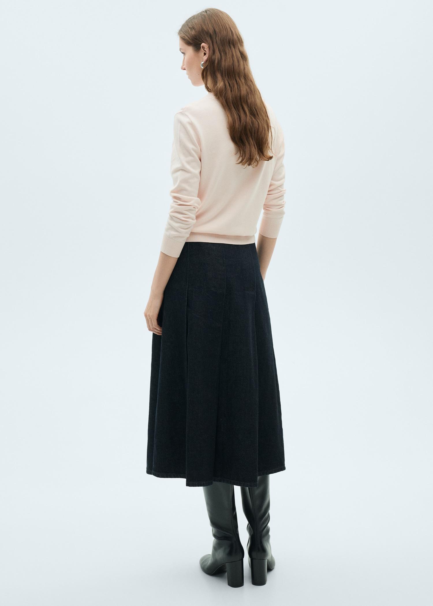 Silk-blend knitted sweater - Women | MANGO USA Product Image