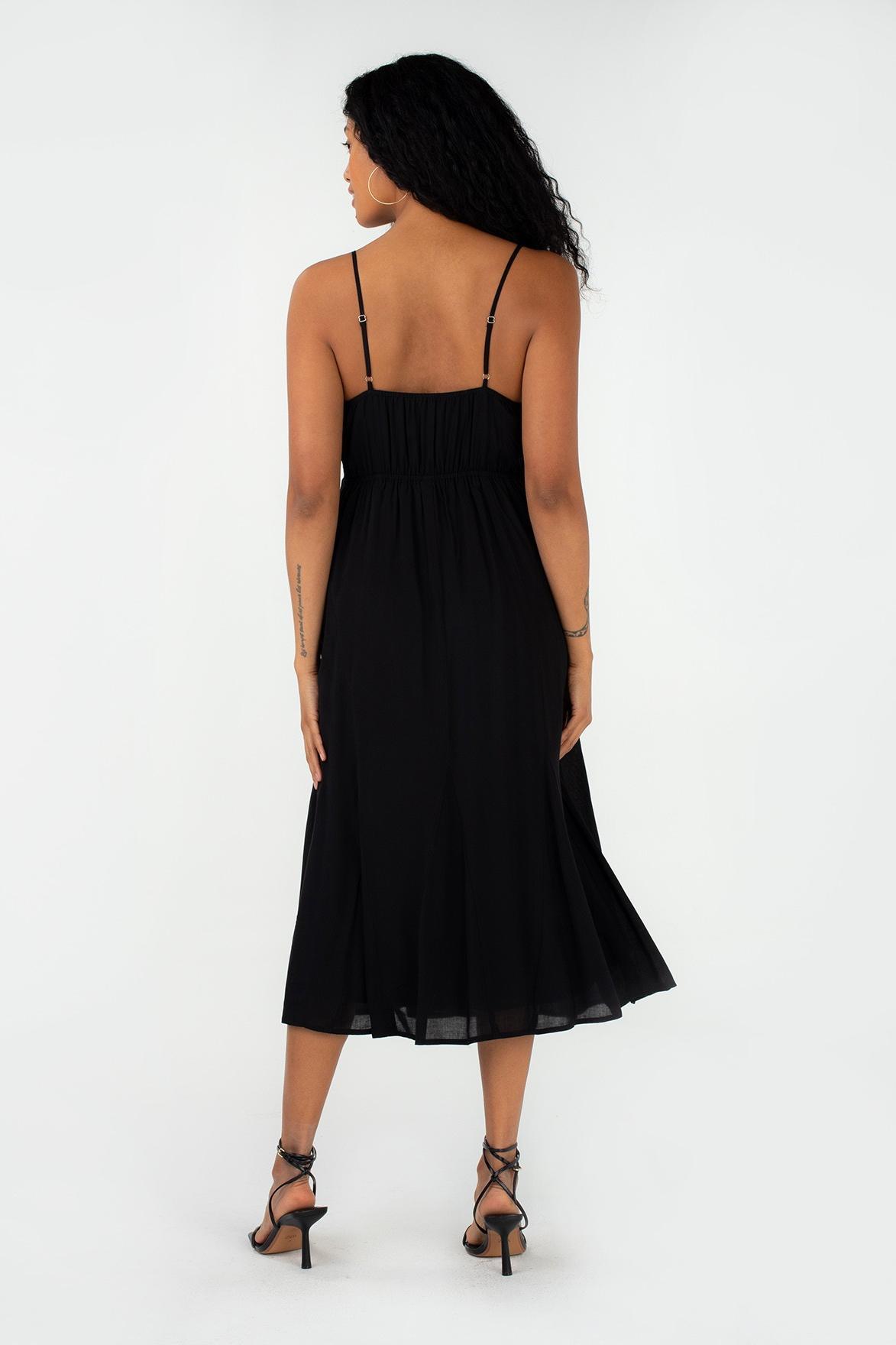 V Neck Lace Cami Midi Dress Product Image